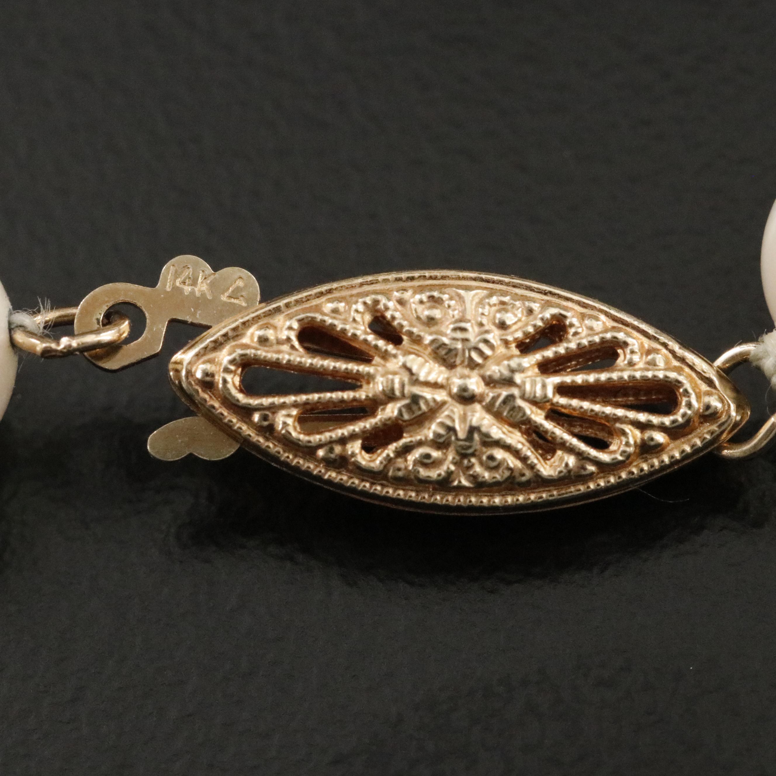 Pearl Necklace with 14K Clasp