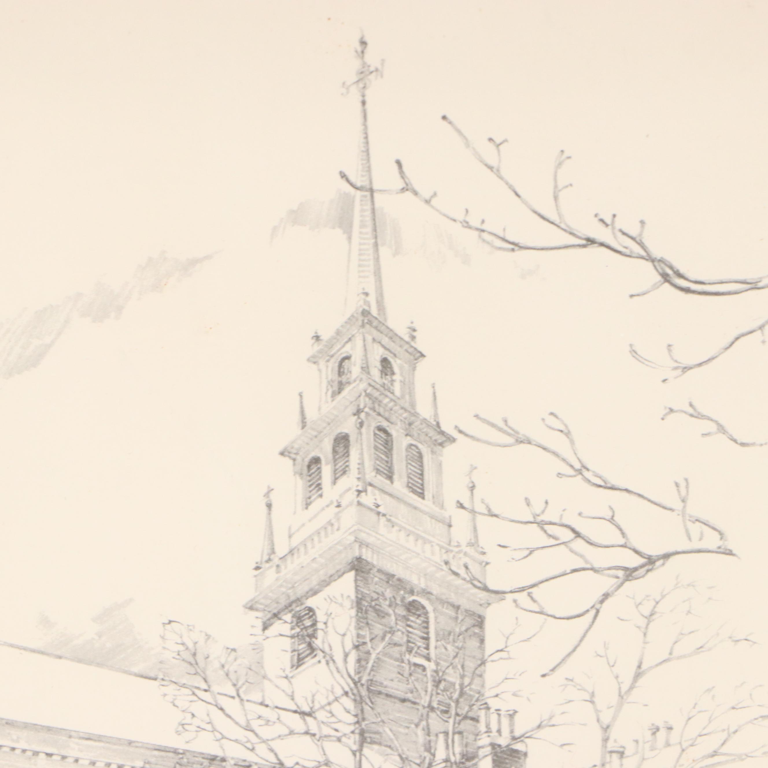 Offset Lithographs of Architecture After Claude Monet and Charles H. Owens