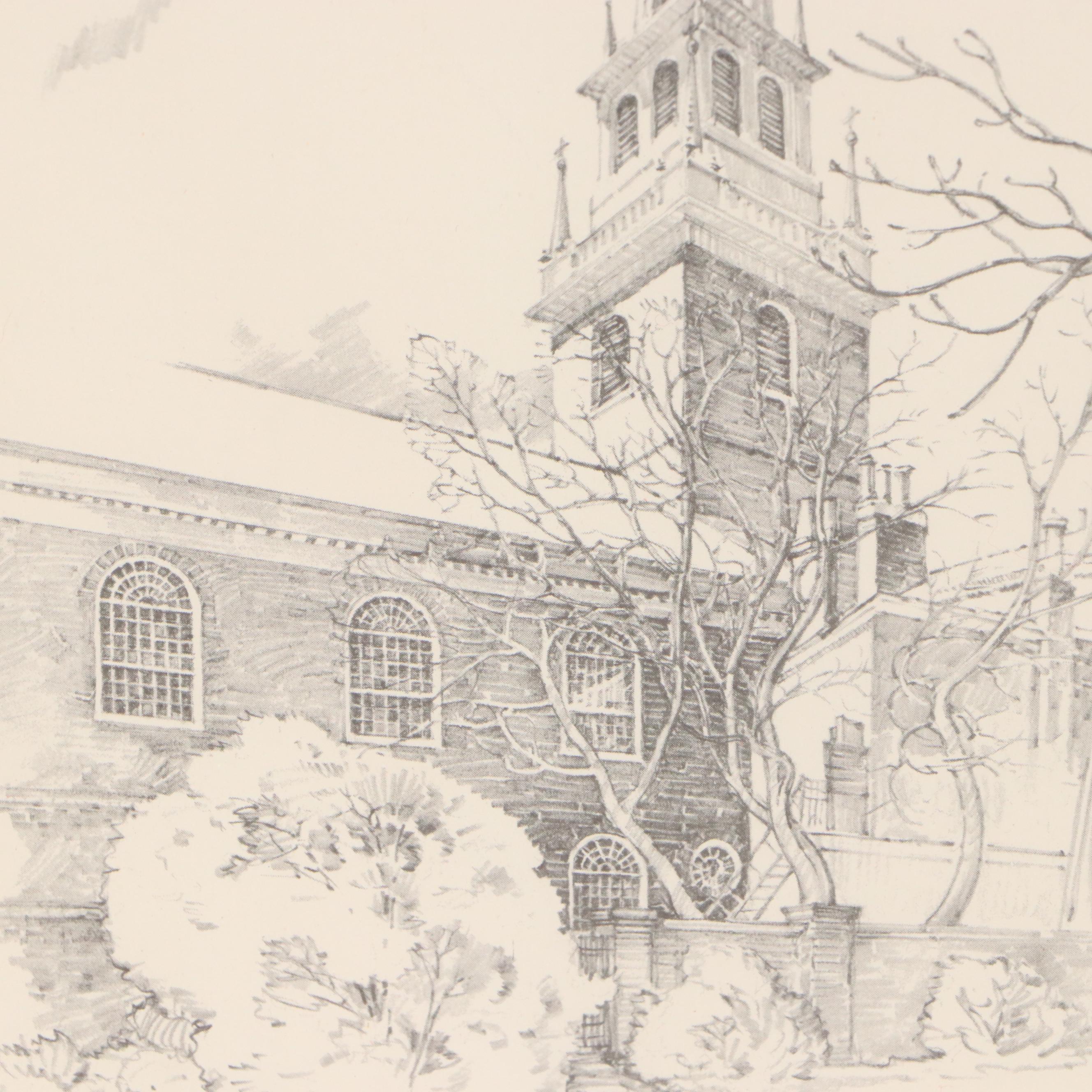 Offset Lithographs of Architecture After Claude Monet and Charles H. Owens