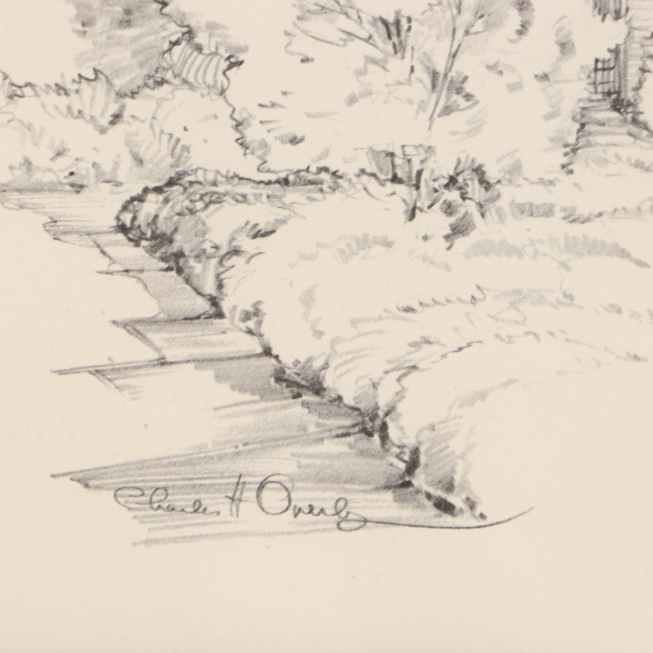 Offset Lithographs of Architecture After Claude Monet and Charles H. Owens
