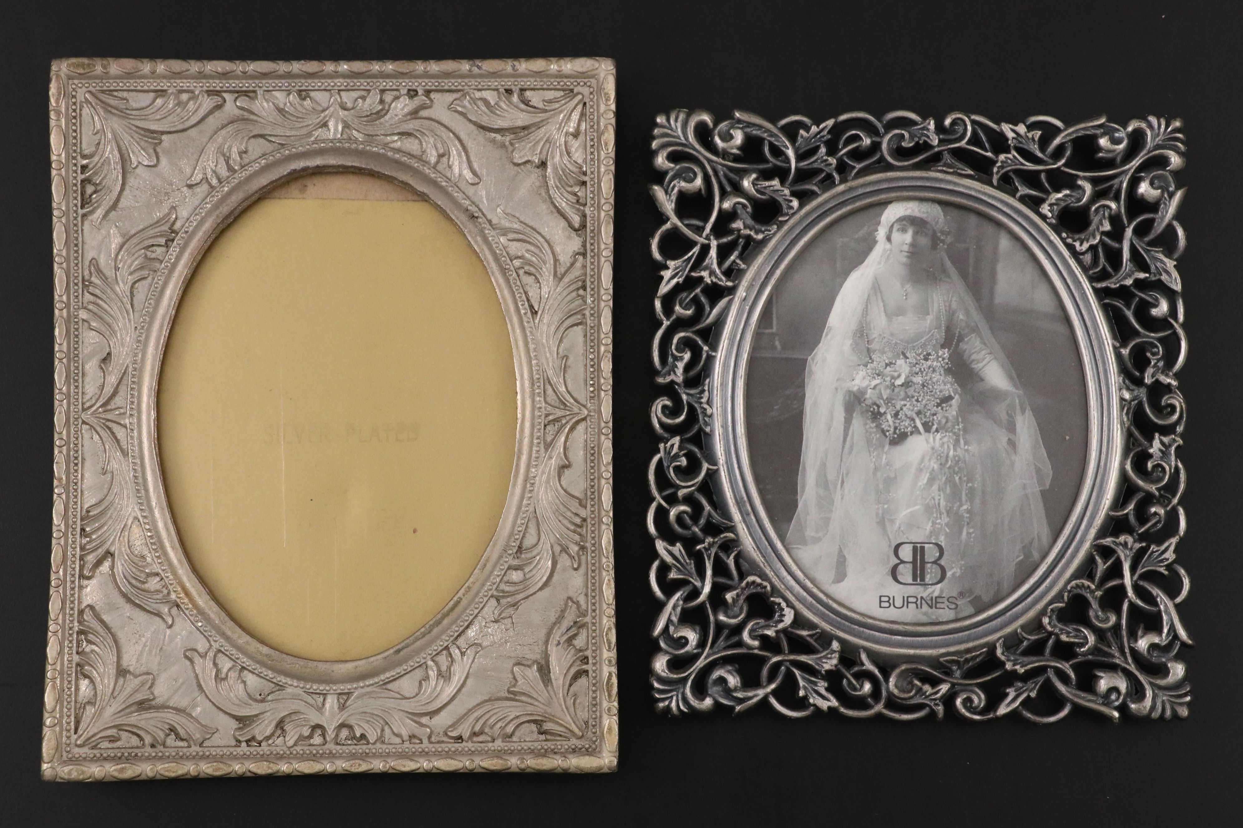 Victorian Style Sterling Silver with Other Frames and Shell-Shaped Dish
