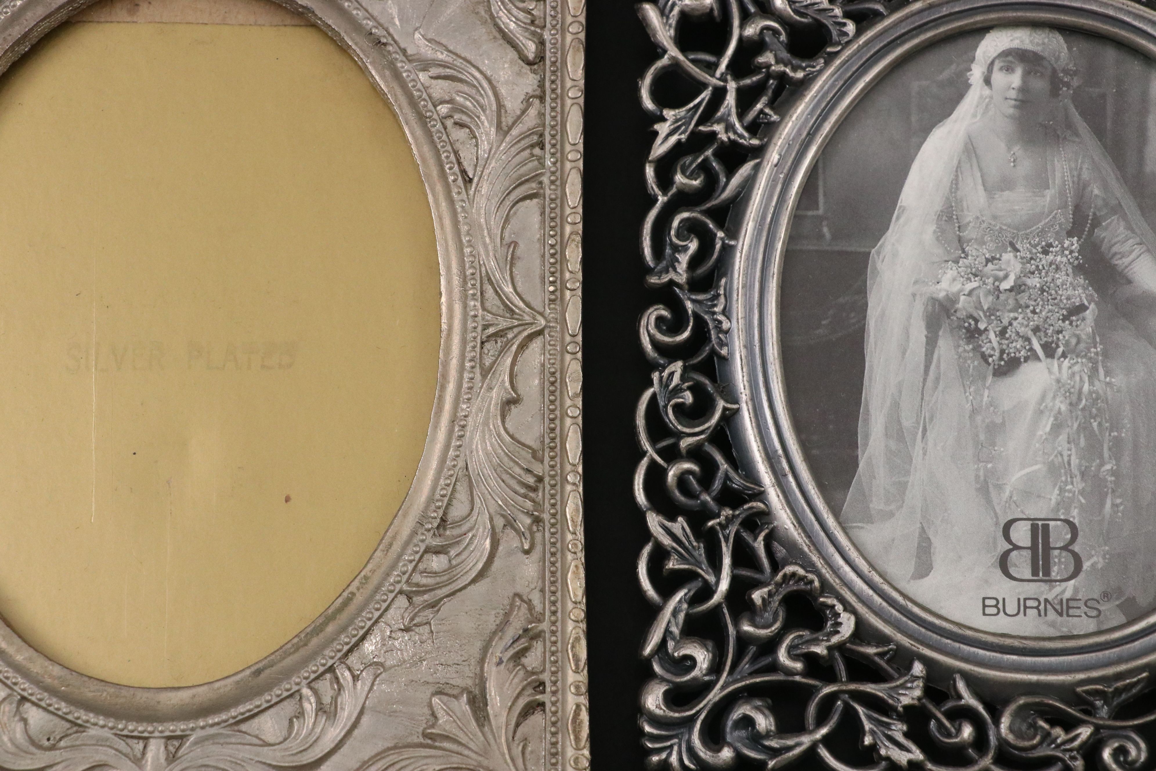 Victorian Style Sterling Silver with Other Frames and Shell-Shaped Dish