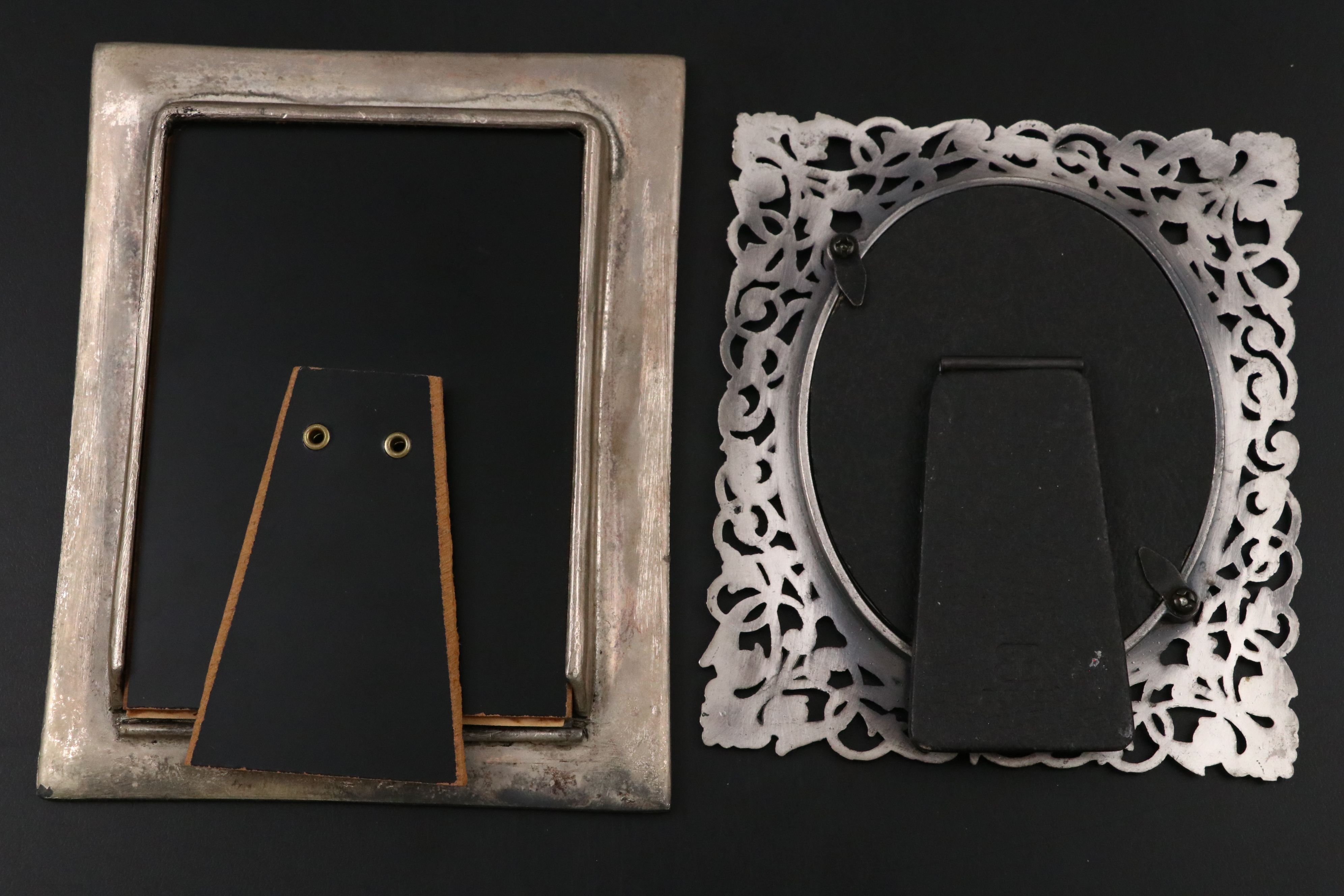 Victorian Style Sterling Silver with Other Frames and Shell-Shaped Dish