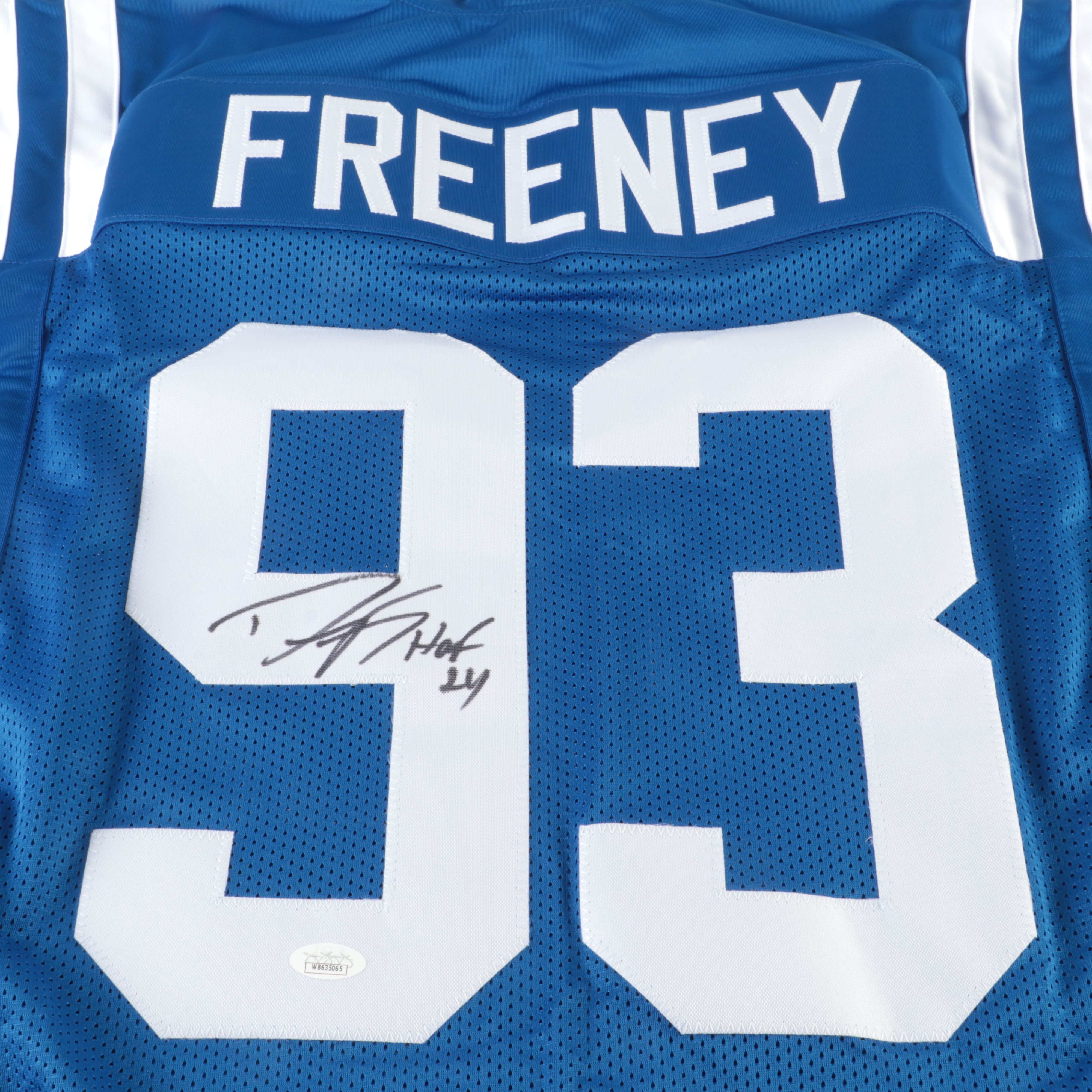 Dwight Freeney Signed “HOF 24” Indianapolis Colts Football Jersey, JSA