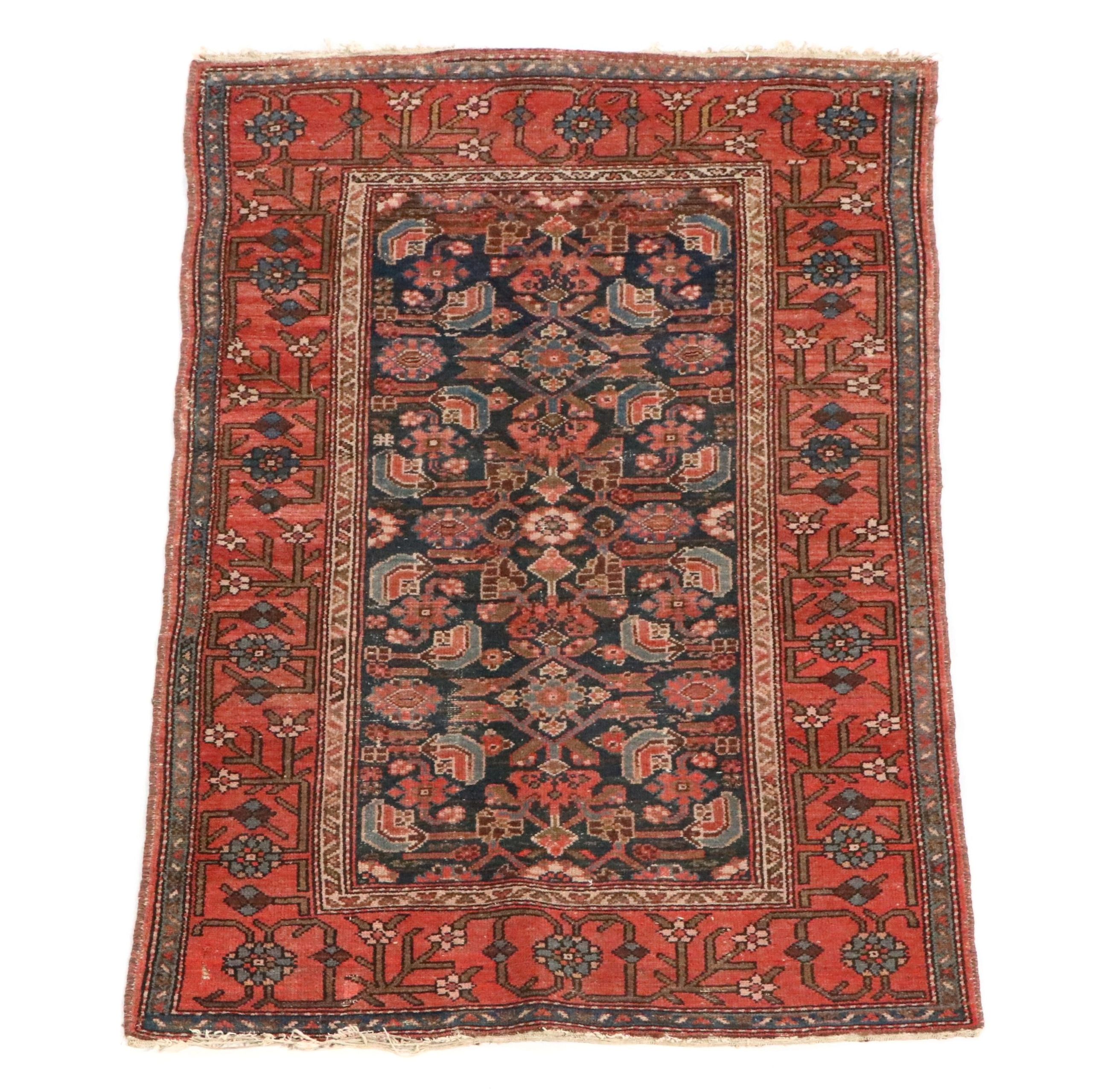 3'3 x 5'9 Hand-Knotted Persian Hamadan Area Rug