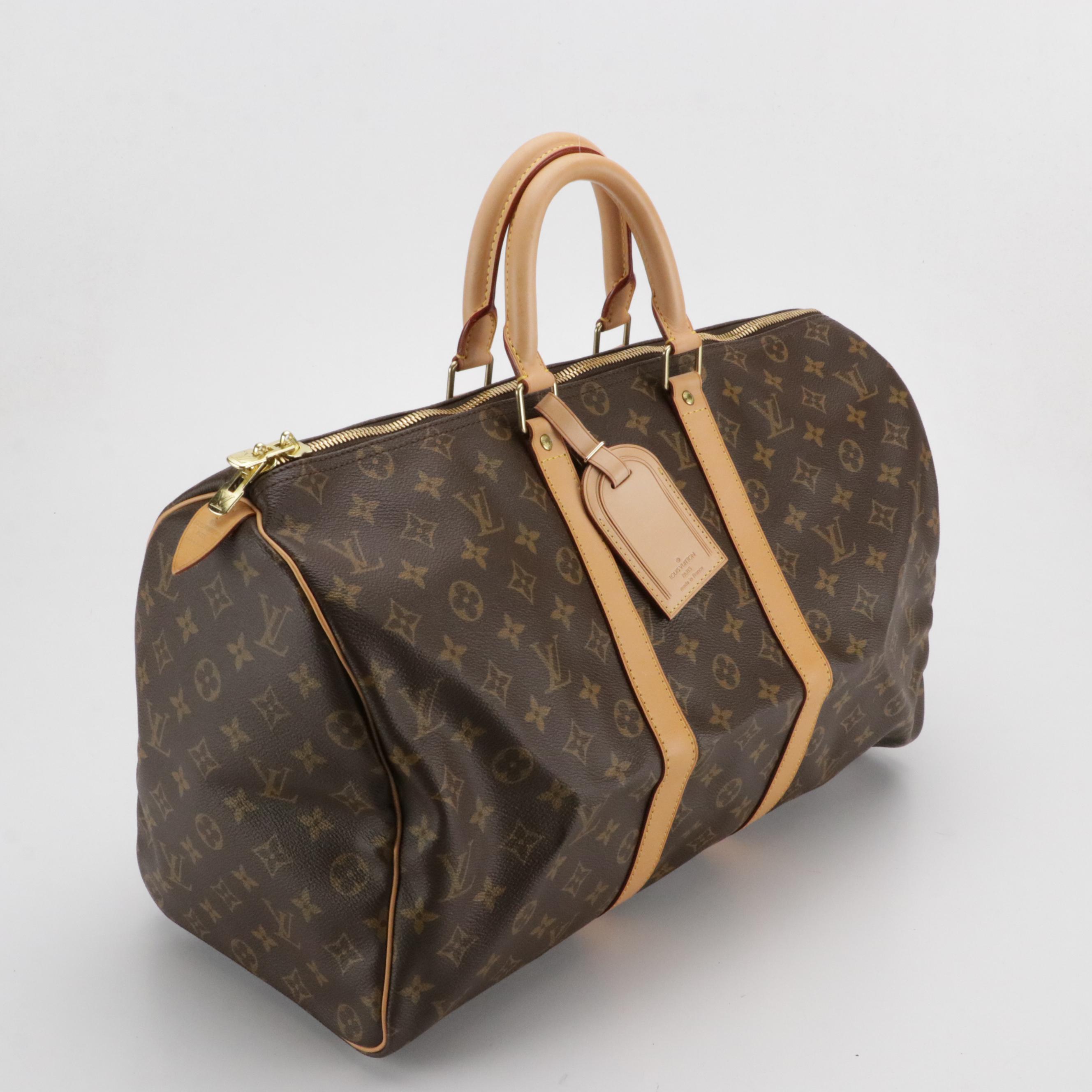 Louis Vuitton Keepall 45 in Monogram Canvas and Vachetta Leather
