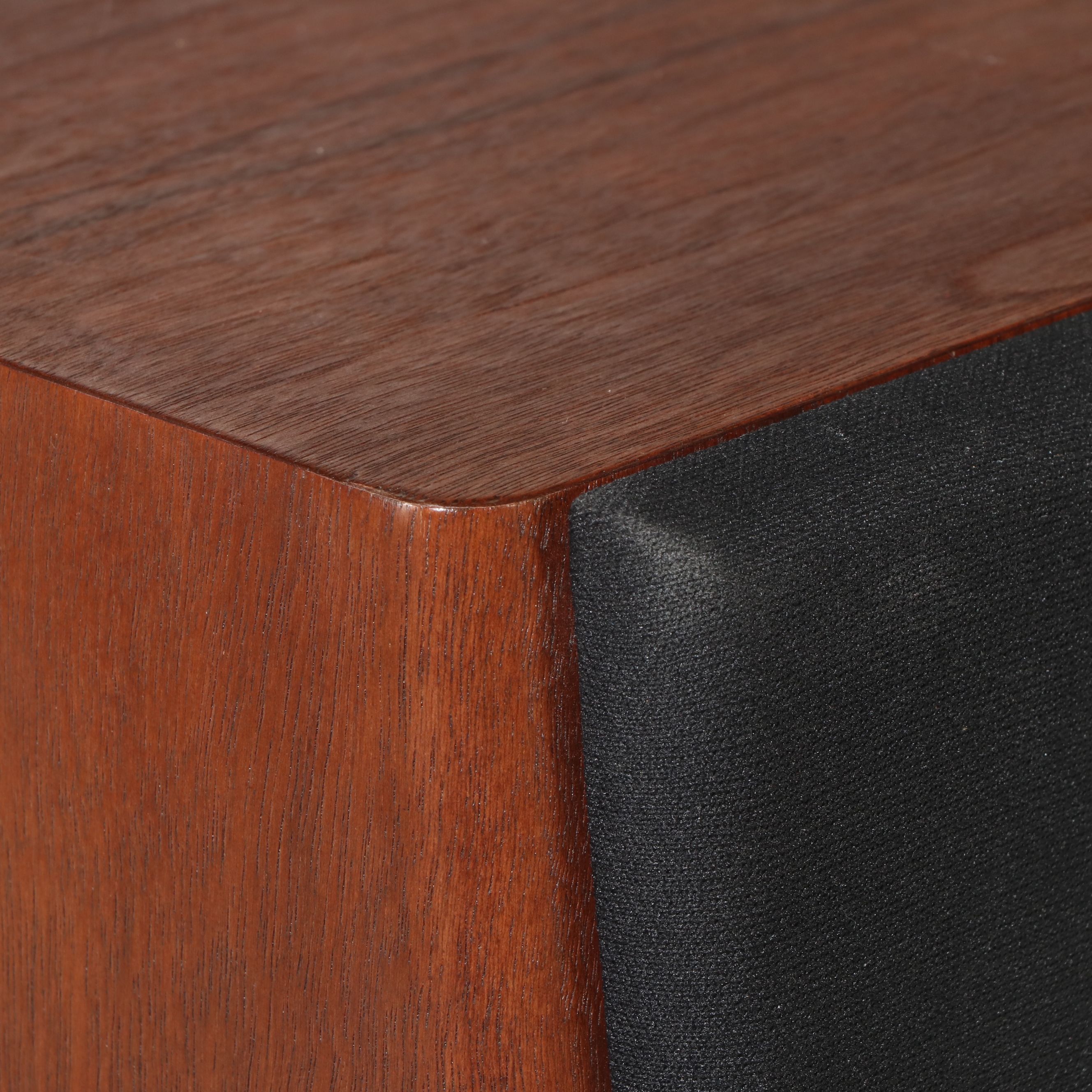 Pair of JSE Engineering "Infinite Slope" Walnut Floor Speakers