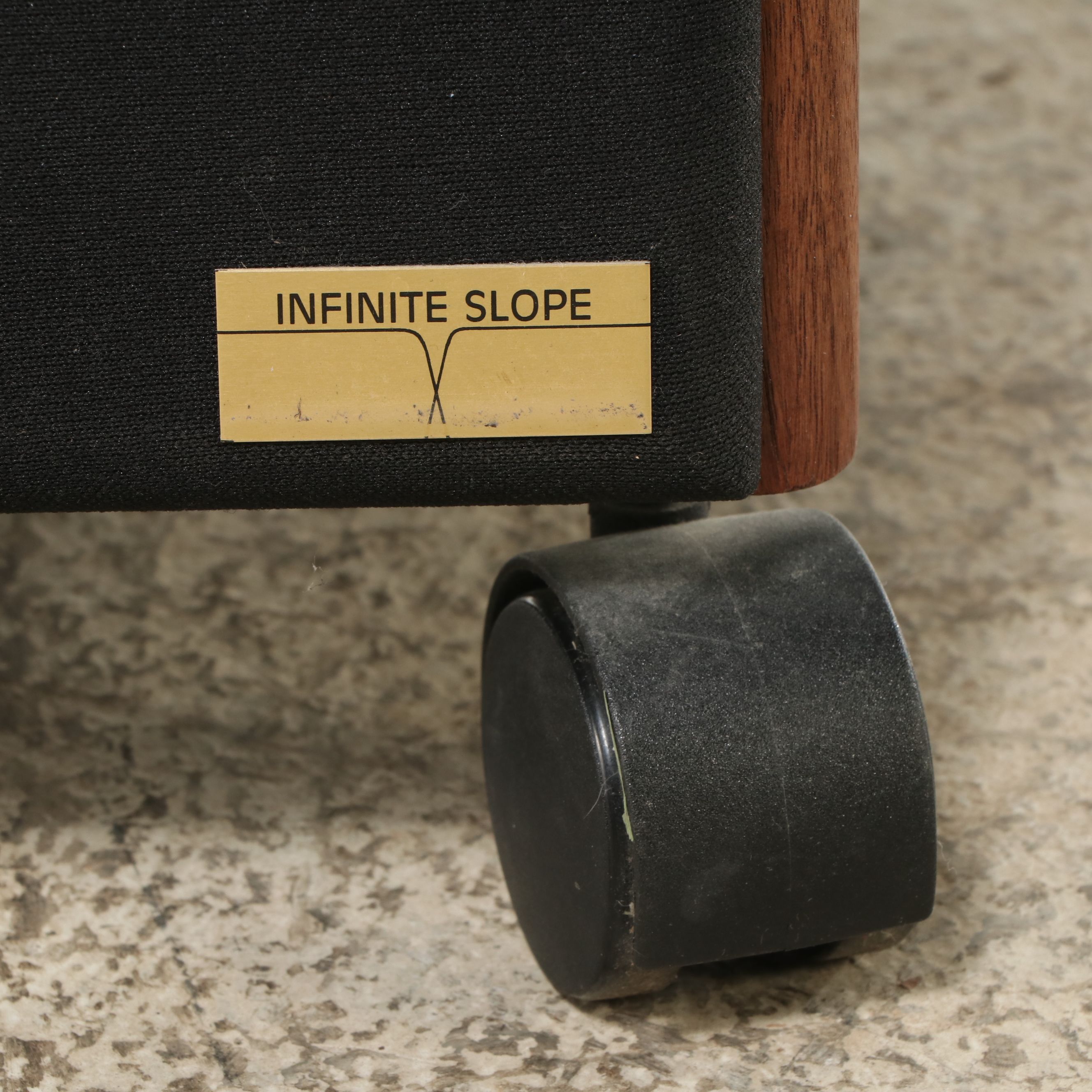 Pair of JSE Engineering "Infinite Slope" Walnut Floor Speakers