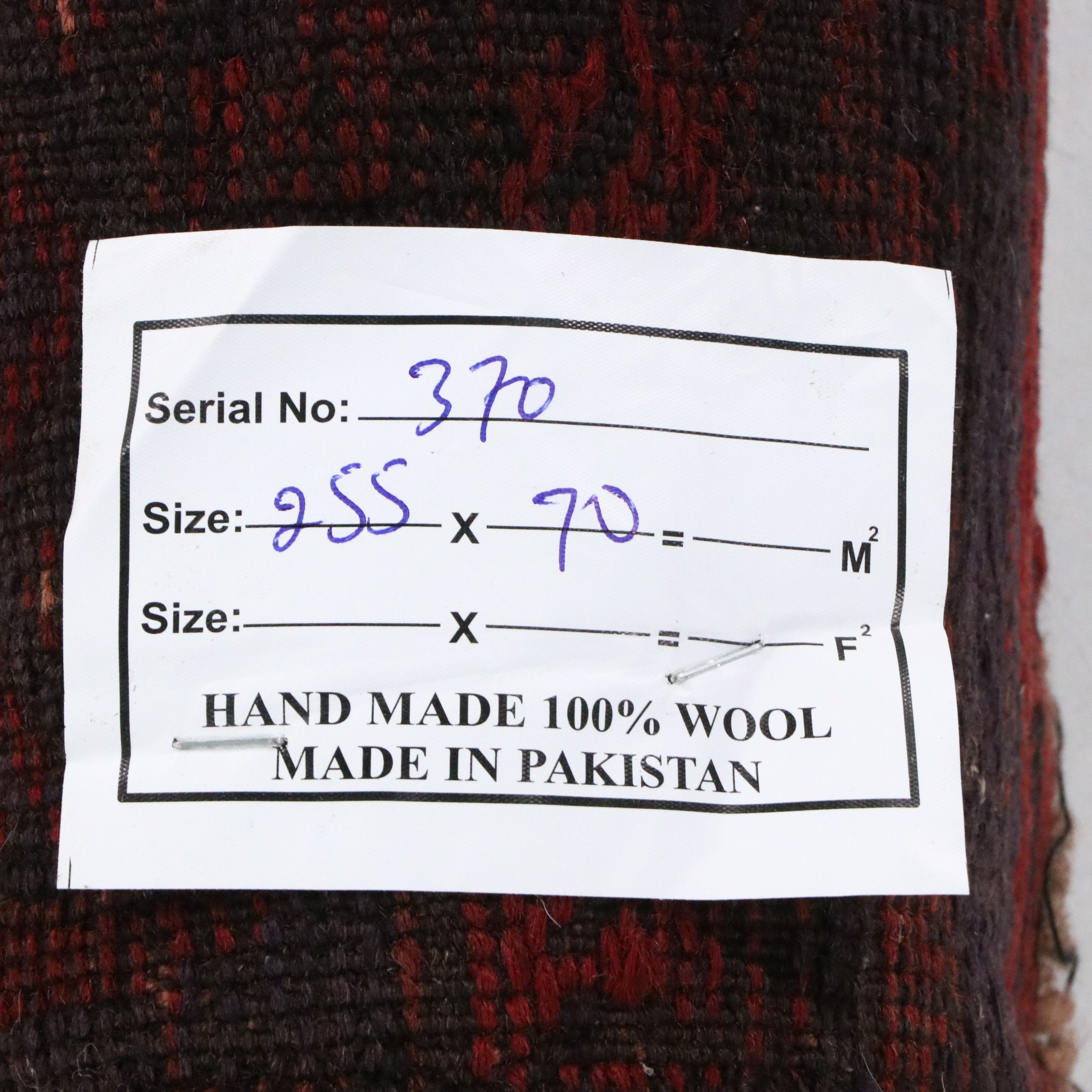 2'5 x 9'4 Handwoven Afghan Mashwani Carpet Runner