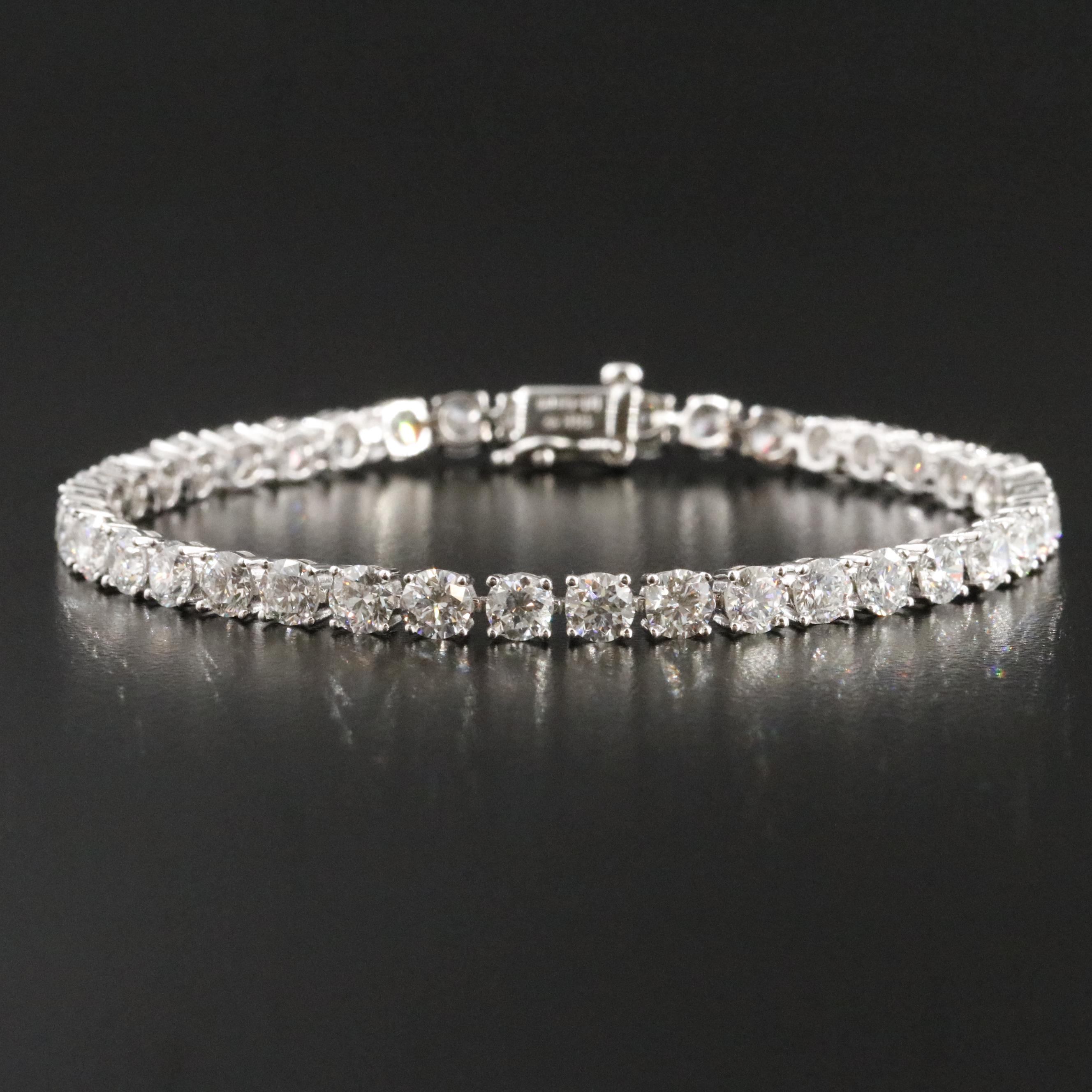 14K 10.00 CTW Lab Grown Diamond Line Bracelet
