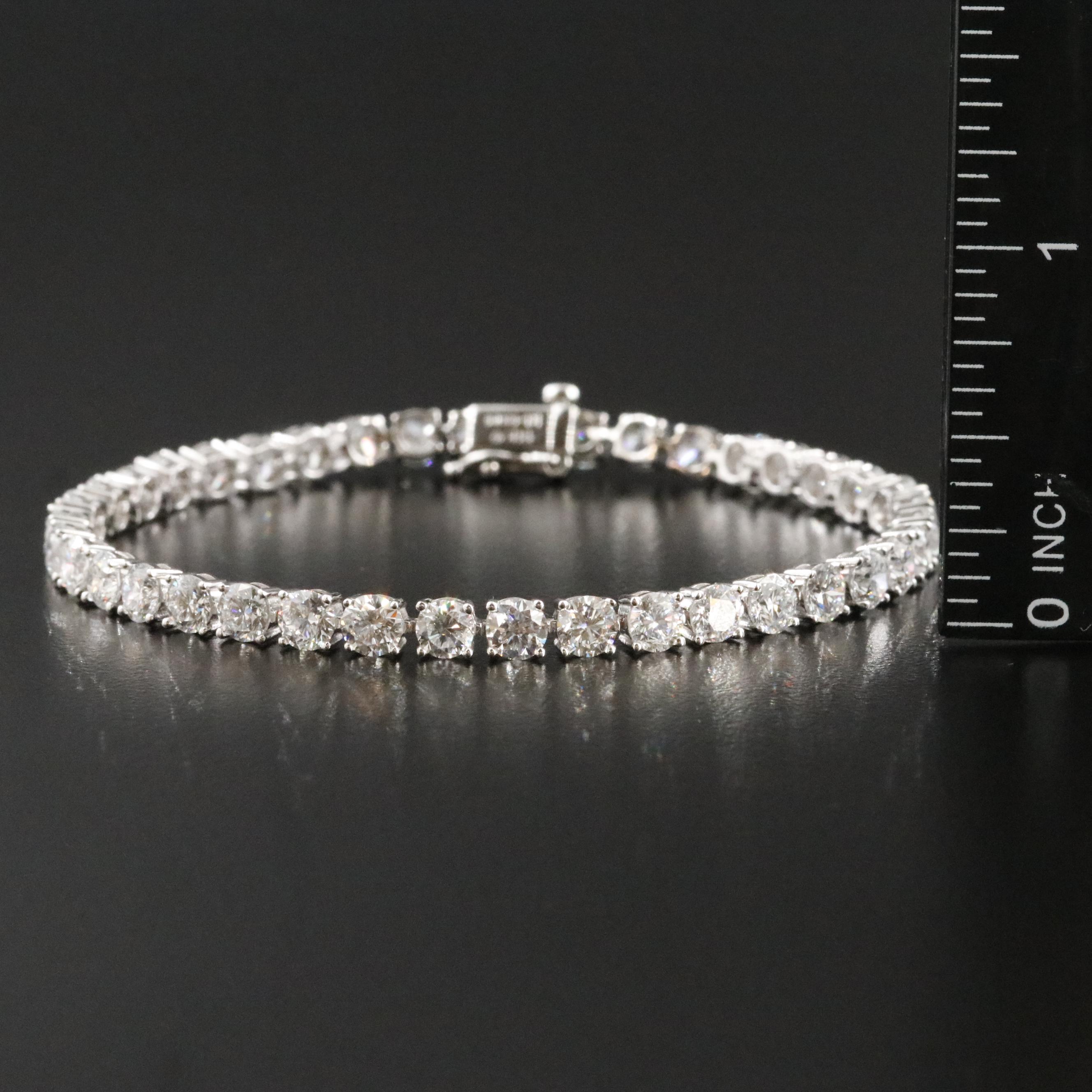 14K 10.00 CTW Lab Grown Diamond Line Bracelet