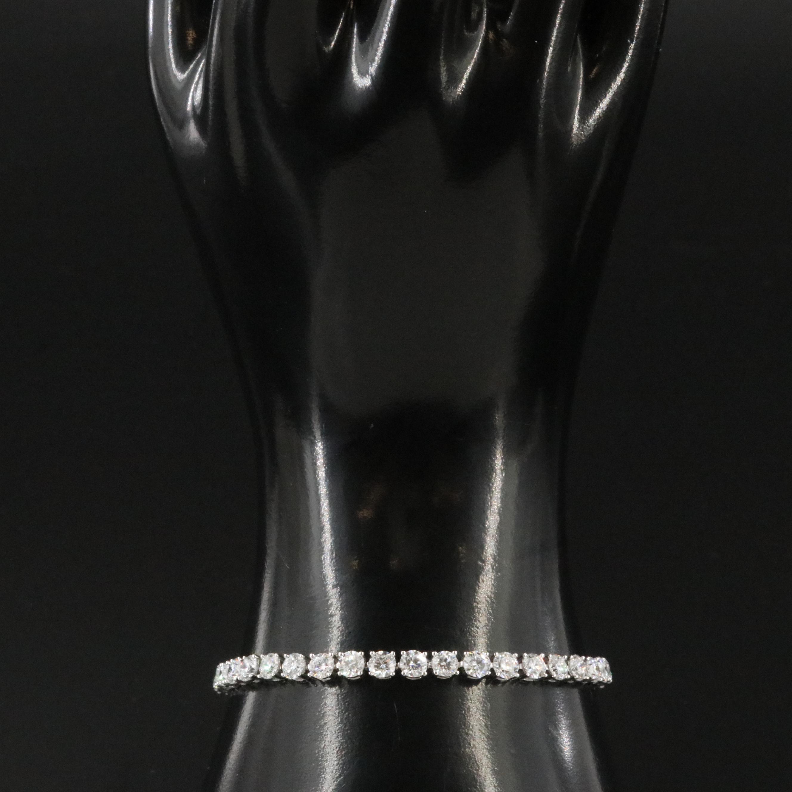 14K 10.00 CTW Lab Grown Diamond Line Bracelet