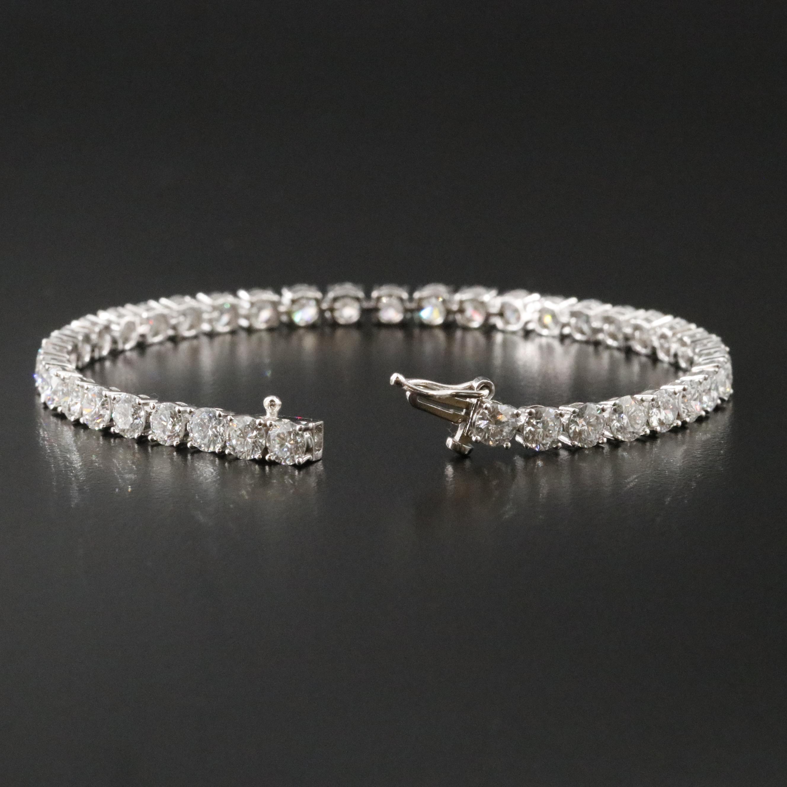14K 10.00 CTW Lab Grown Diamond Line Bracelet