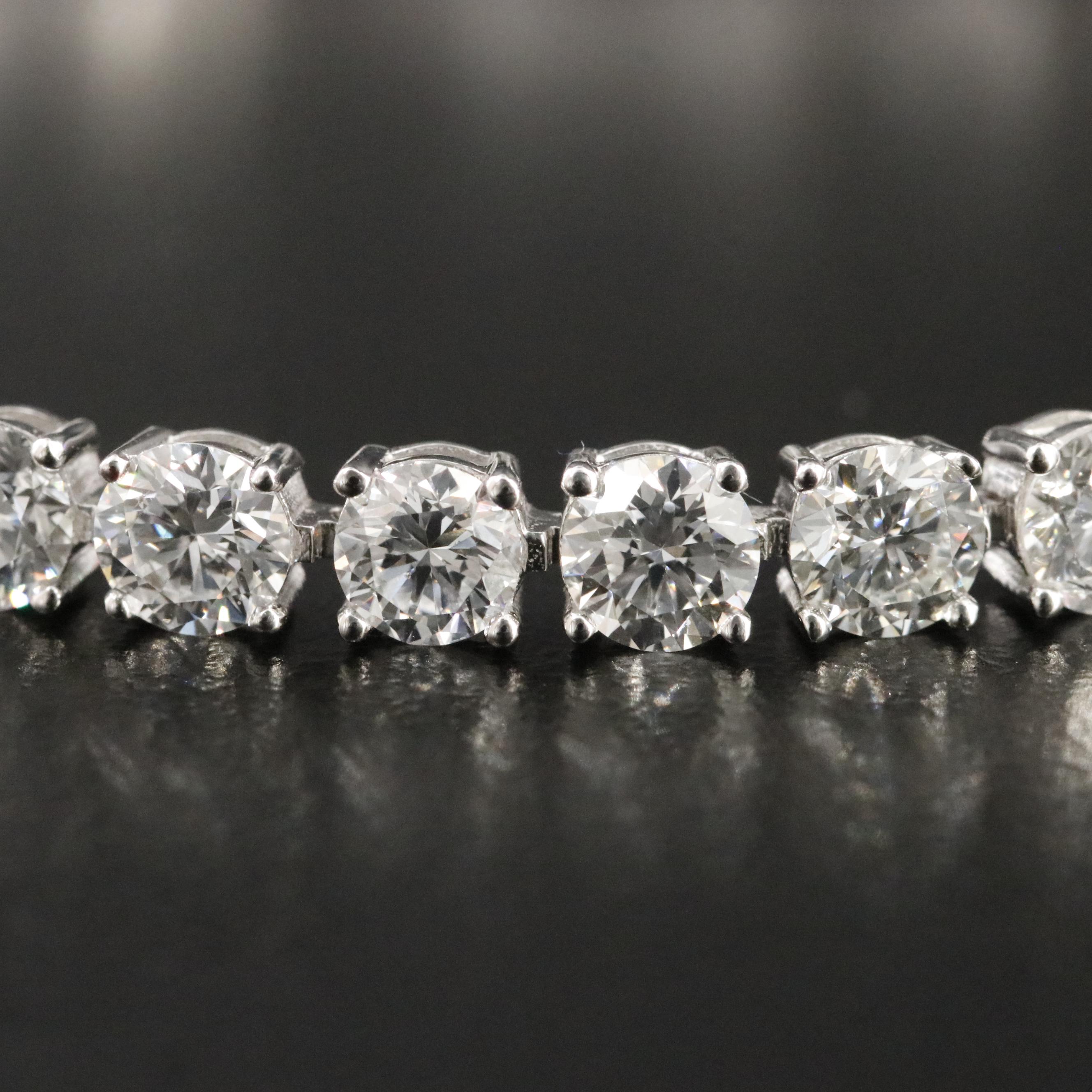 14K 10.00 CTW Lab Grown Diamond Line Bracelet