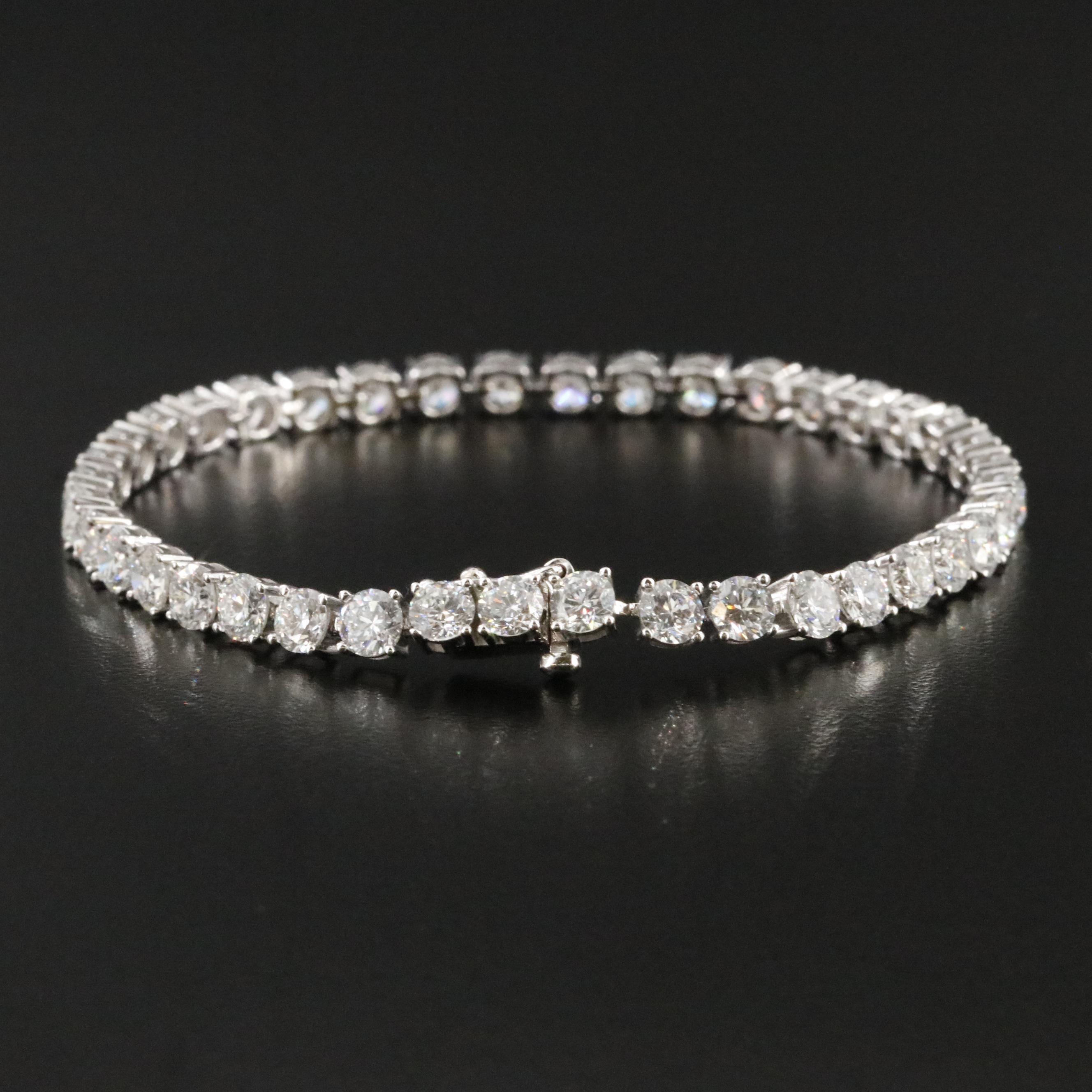 14K 10.00 CTW Lab Grown Diamond Line Bracelet
