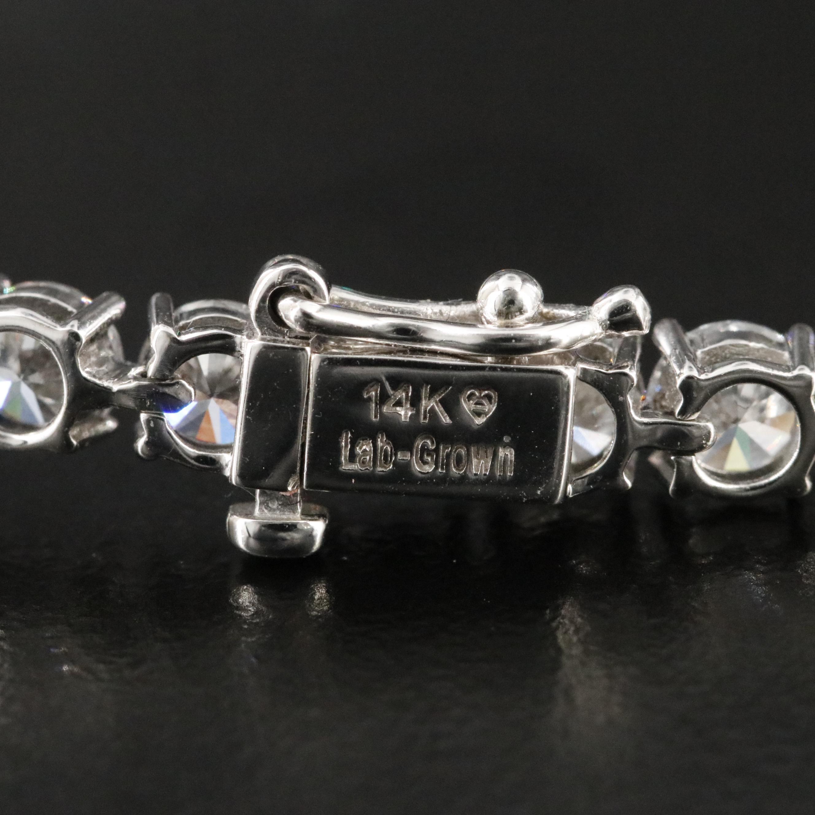 14K 10.00 CTW Lab Grown Diamond Line Bracelet