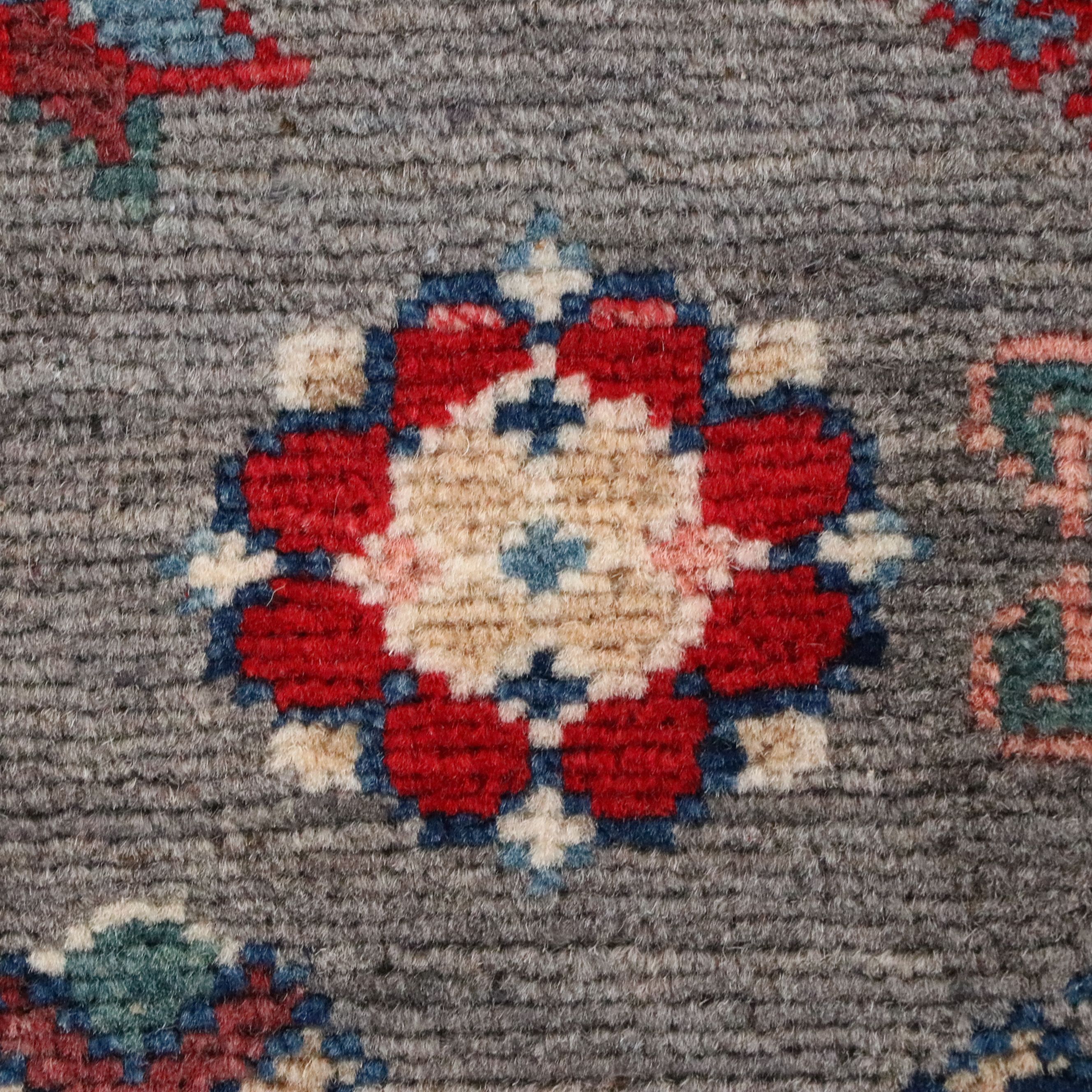 2'8 x 9'8 Hand-Knotted Afghan Kazak Carpet Runner