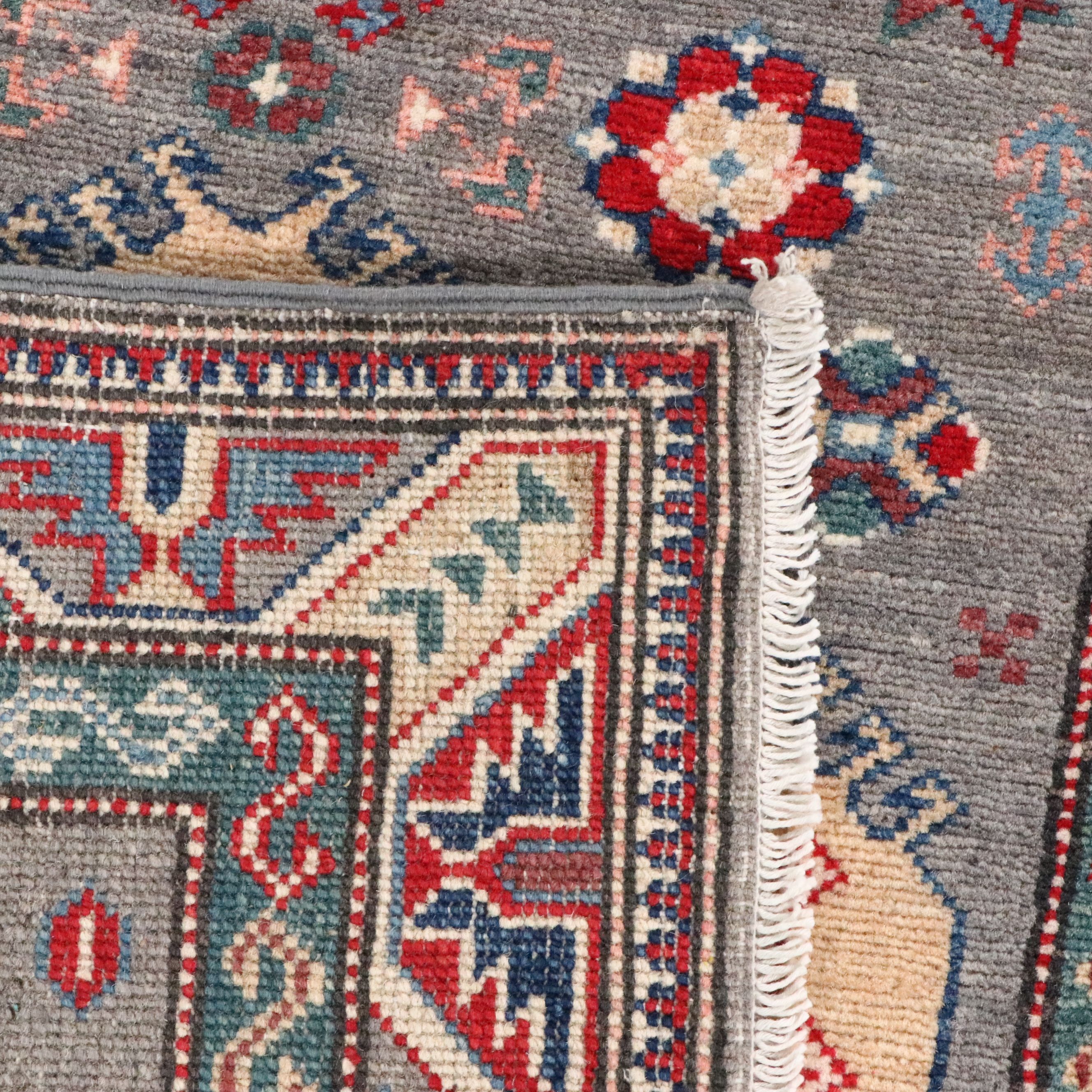 2'8 x 9'8 Hand-Knotted Afghan Kazak Carpet Runner