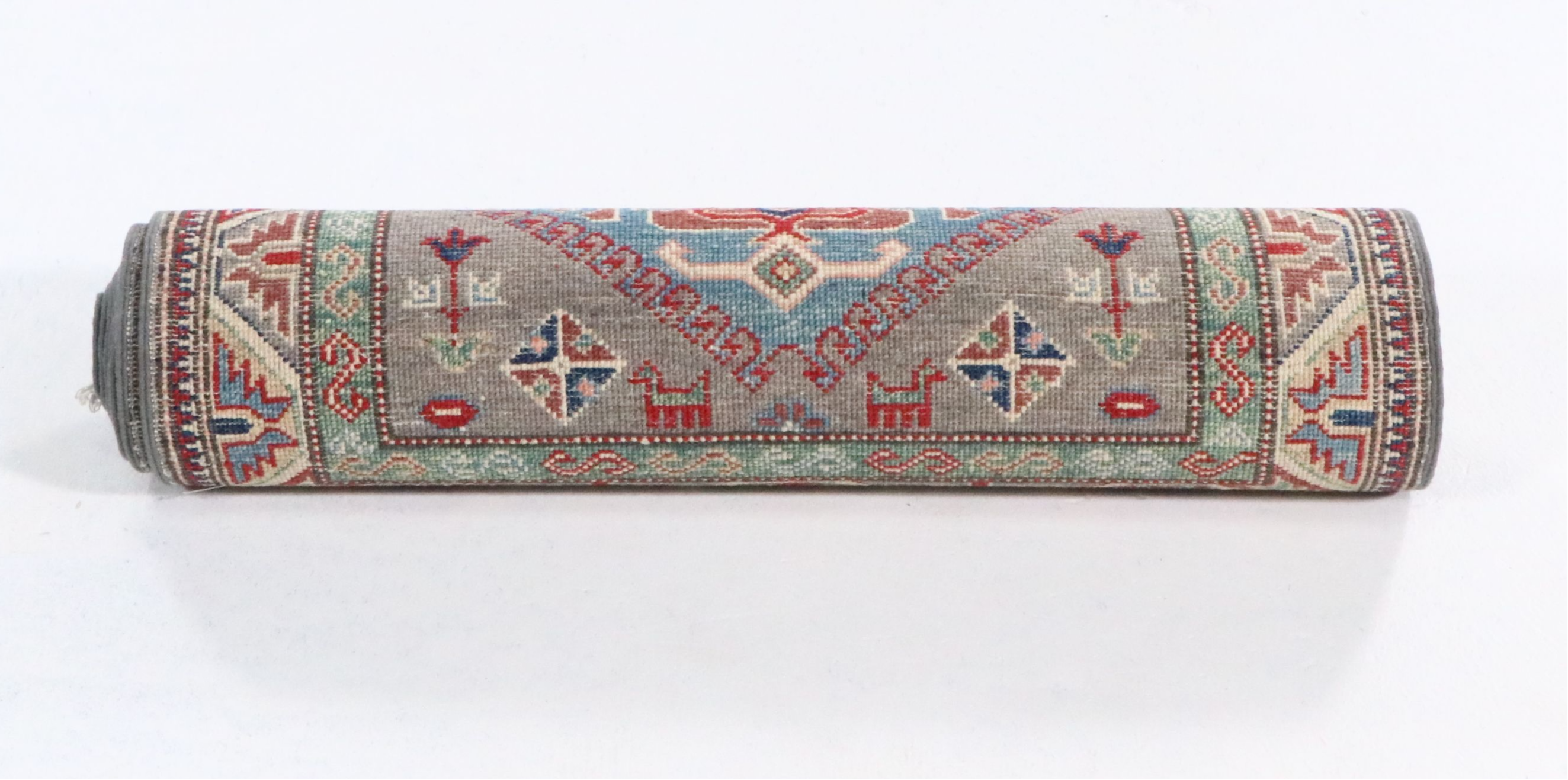 2'8 x 9'8 Hand-Knotted Afghan Kazak Carpet Runner