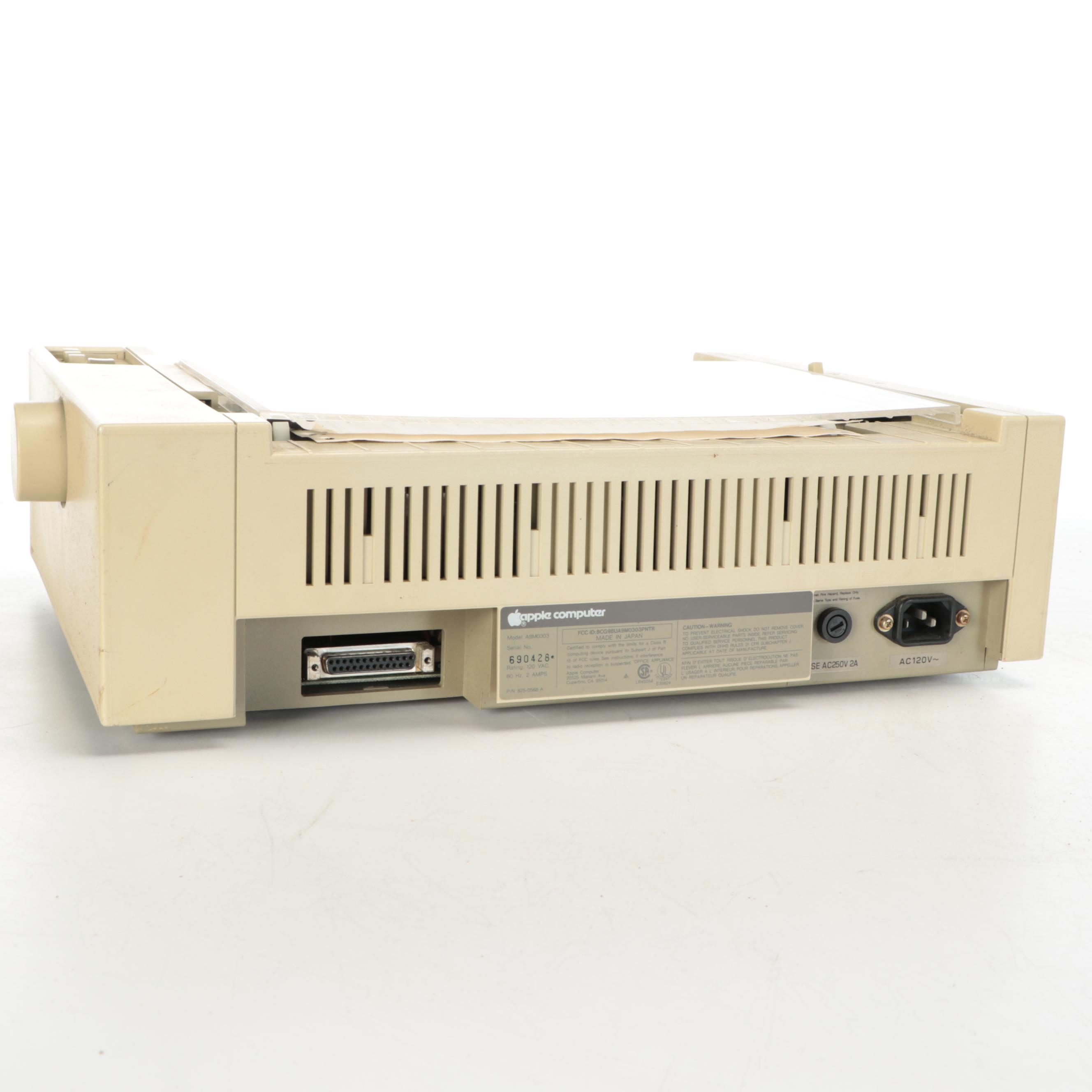 Apple Disk IIc Desktop Computer with Dot Matrix Imagewriter Printer, 1980s