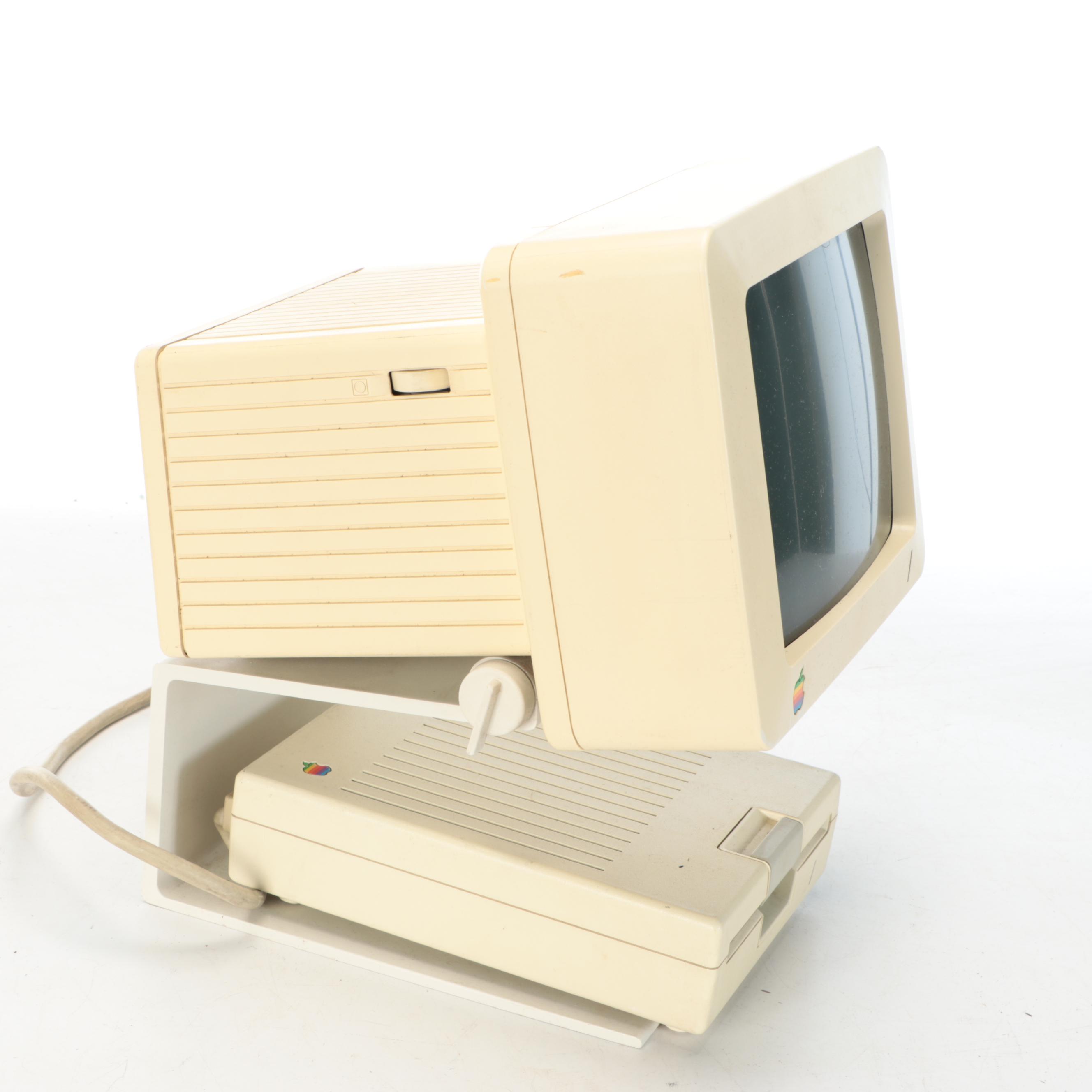 Apple Disk IIc Desktop Computer with Dot Matrix Imagewriter Printer, 1980s