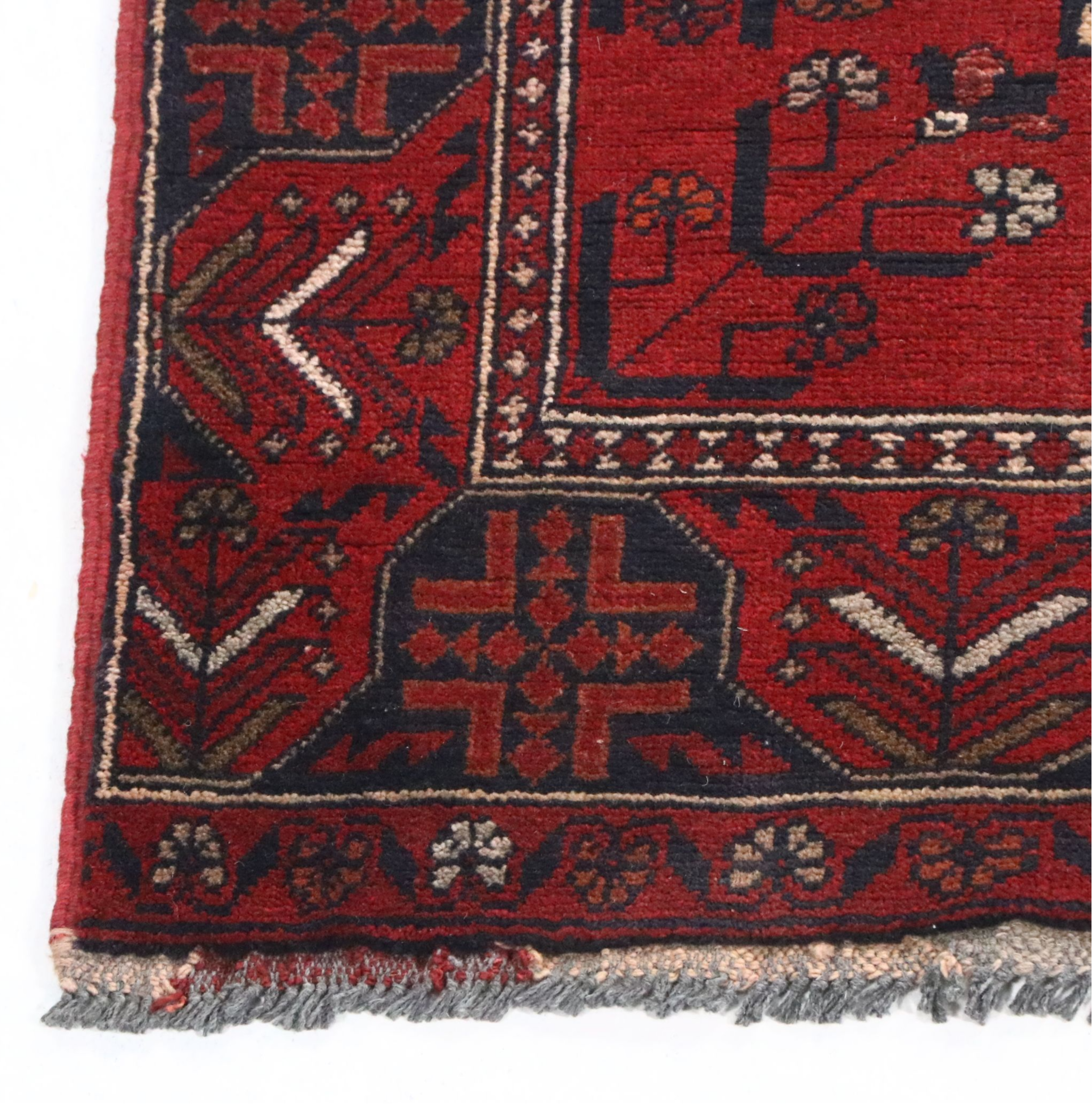 2'9 x 4'2 Hand-Knotted Afghan Kunduz Accent Rug