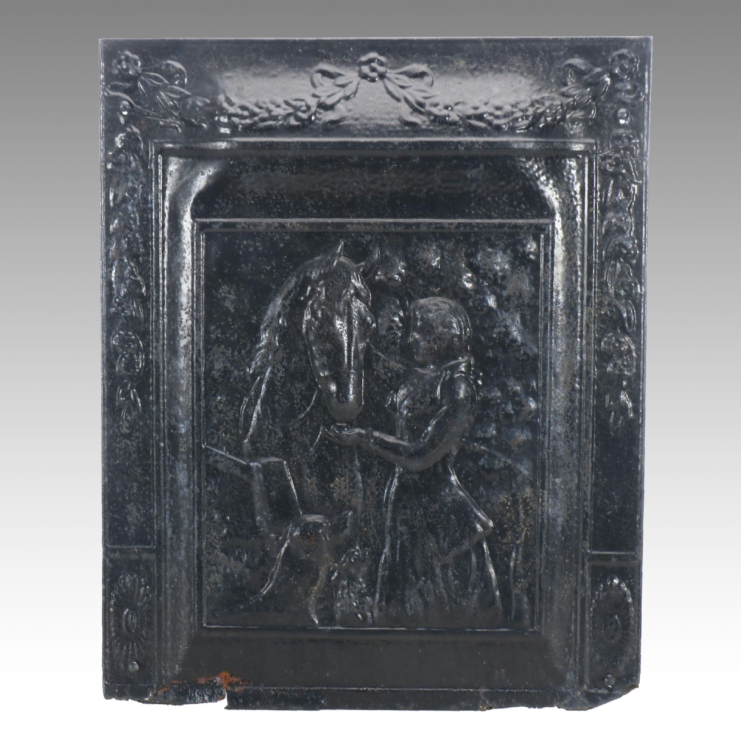 Victorian Cast Iron Fireplace Cover, Late 19th/ Early 20th Century