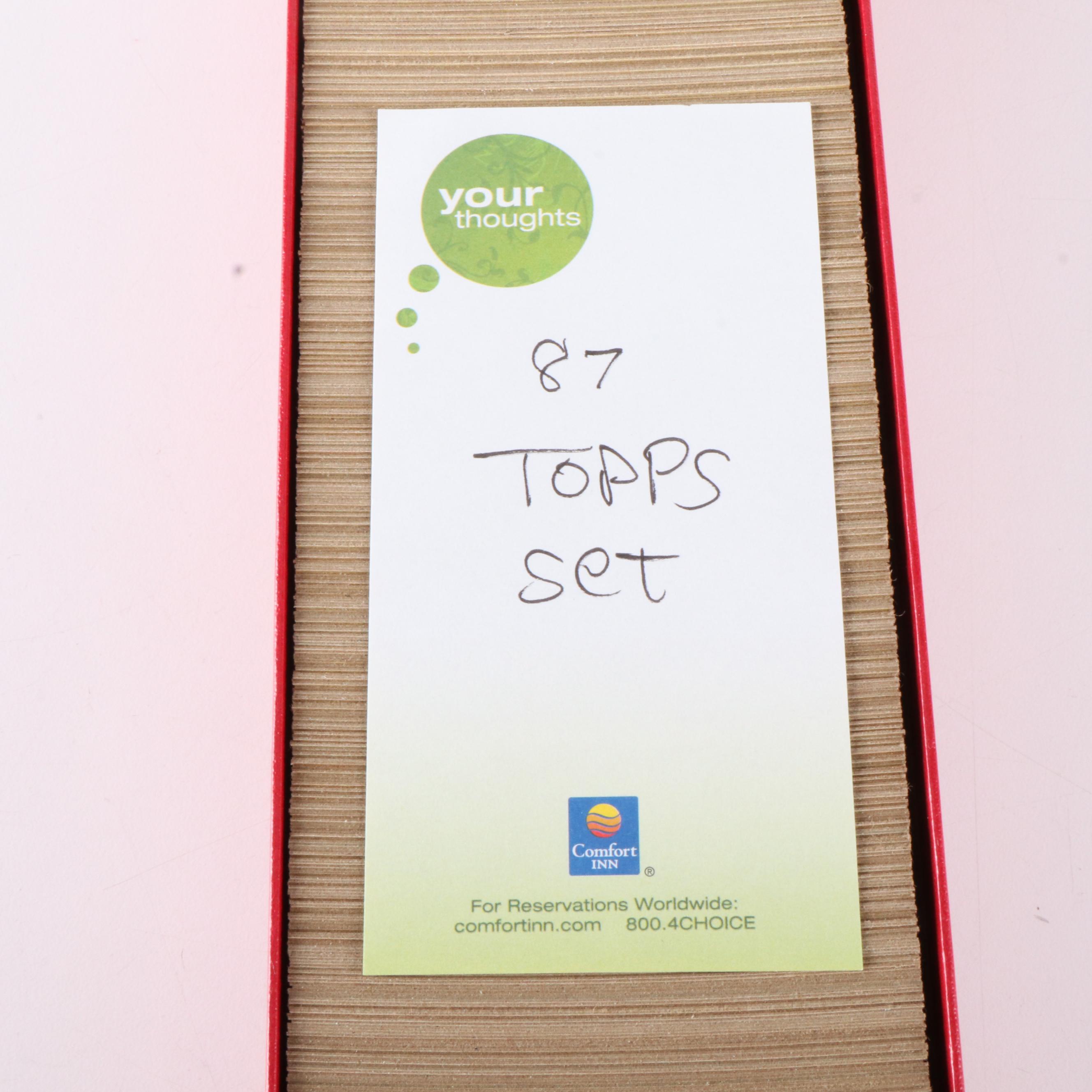 Six Complete Topps Baseball Card Sets, 1984 to 1987