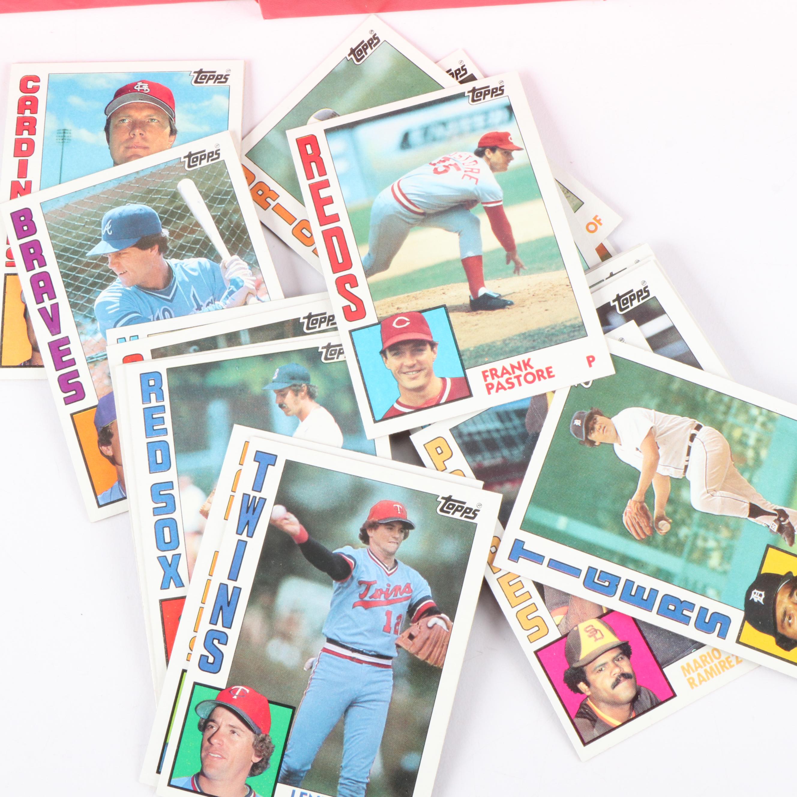 Six Complete Topps Baseball Card Sets, 1984 to 1987