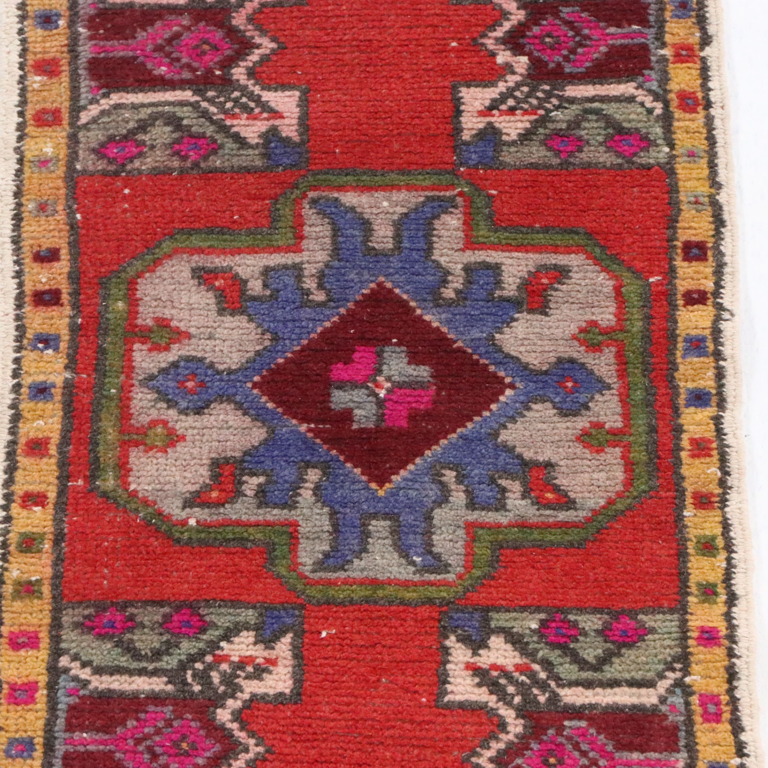 1'8 x 3'1 Hand-Knotted Turkish Accent Rug