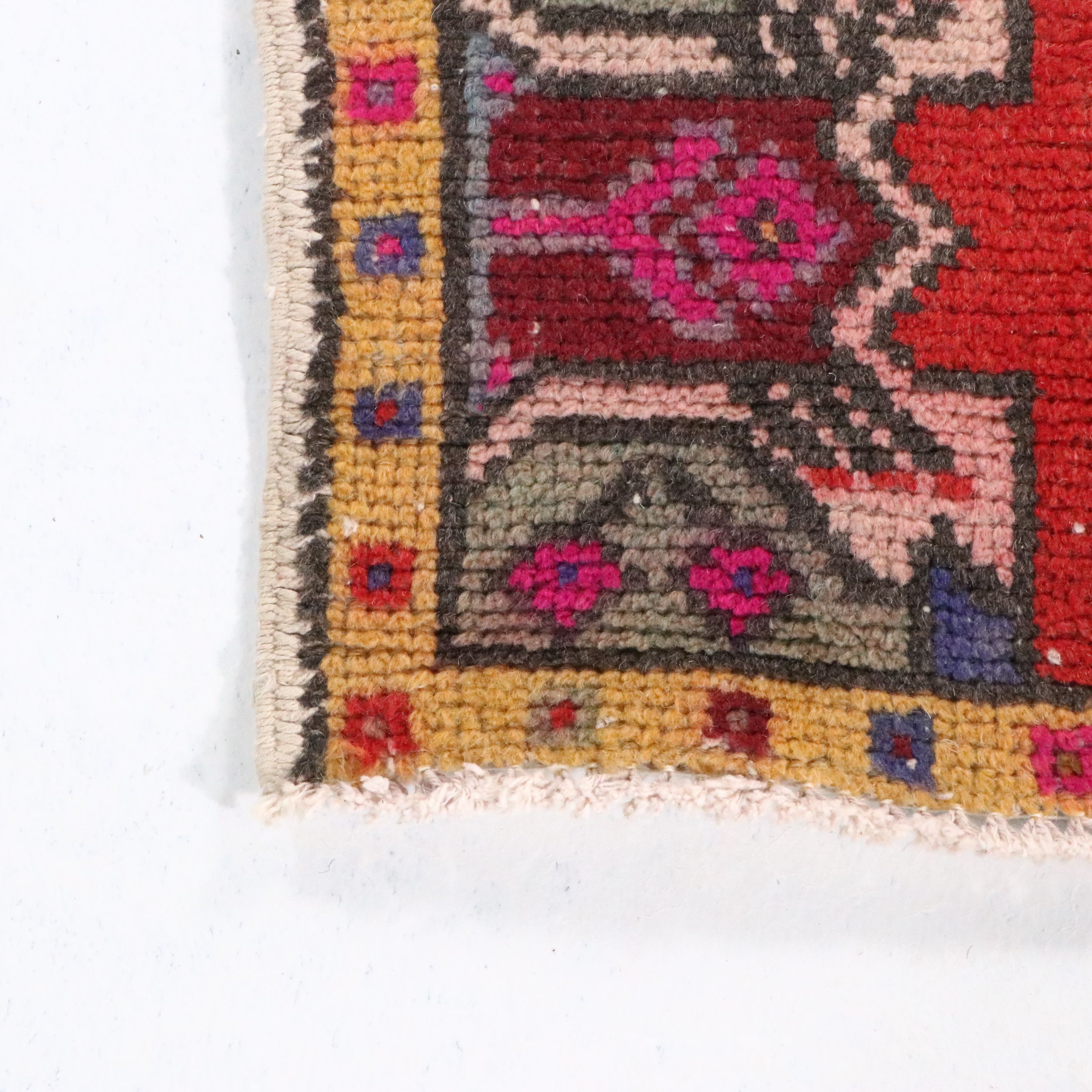 1'8 x 3'1 Hand-Knotted Turkish Accent Rug