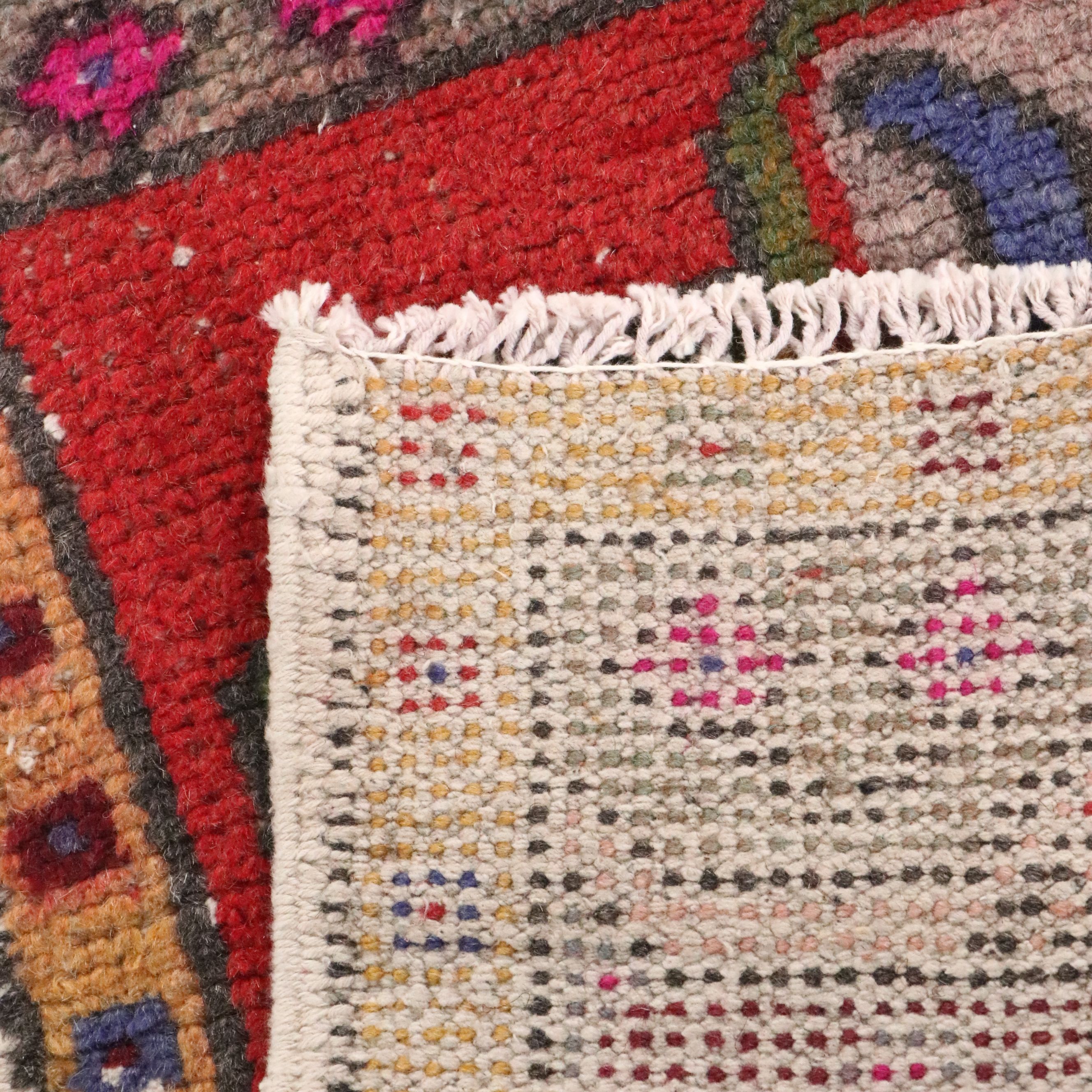 1'8 x 3'1 Hand-Knotted Turkish Accent Rug