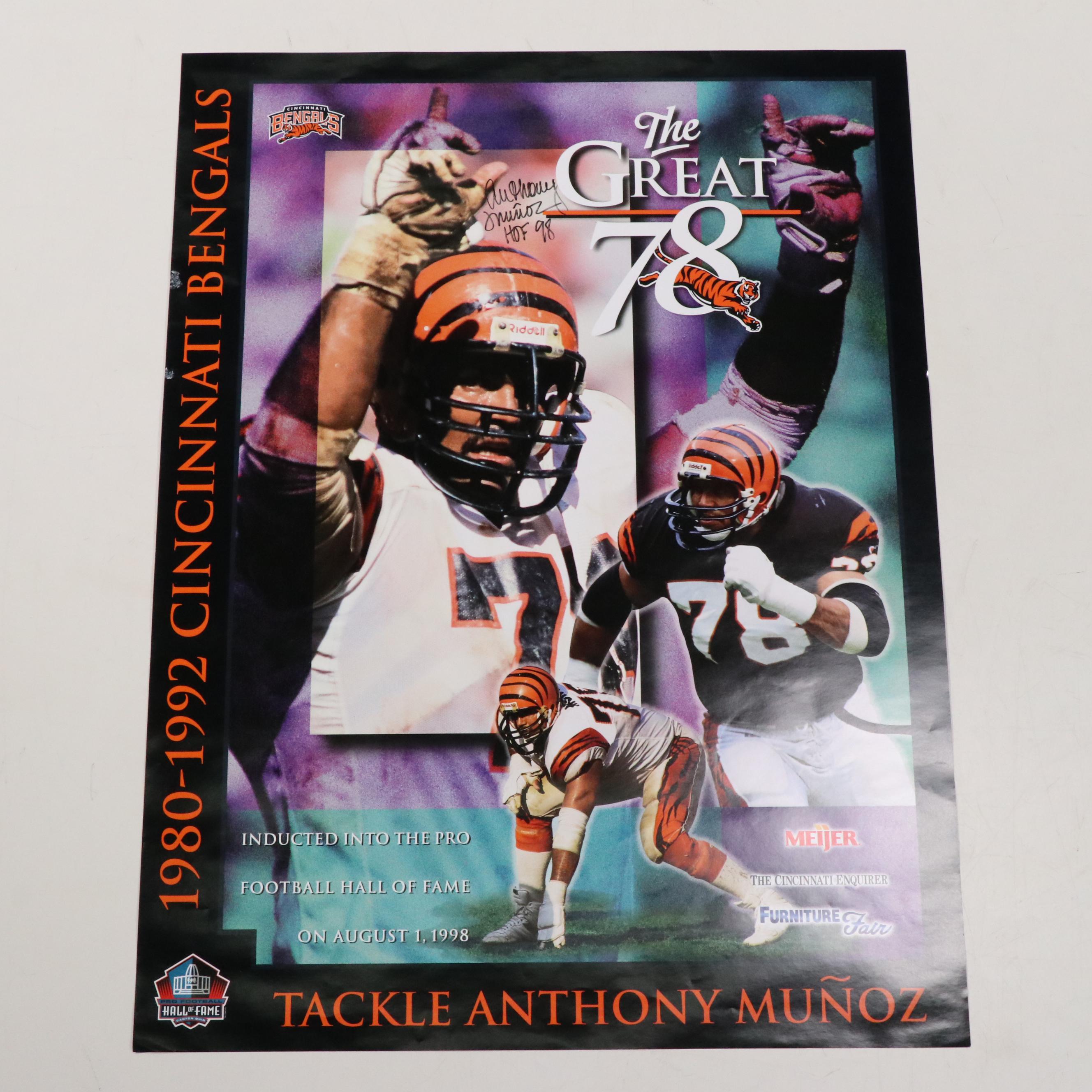 Anthony Muñoz and Ken Anderson Signed Cincinnati Bengals Prints with More