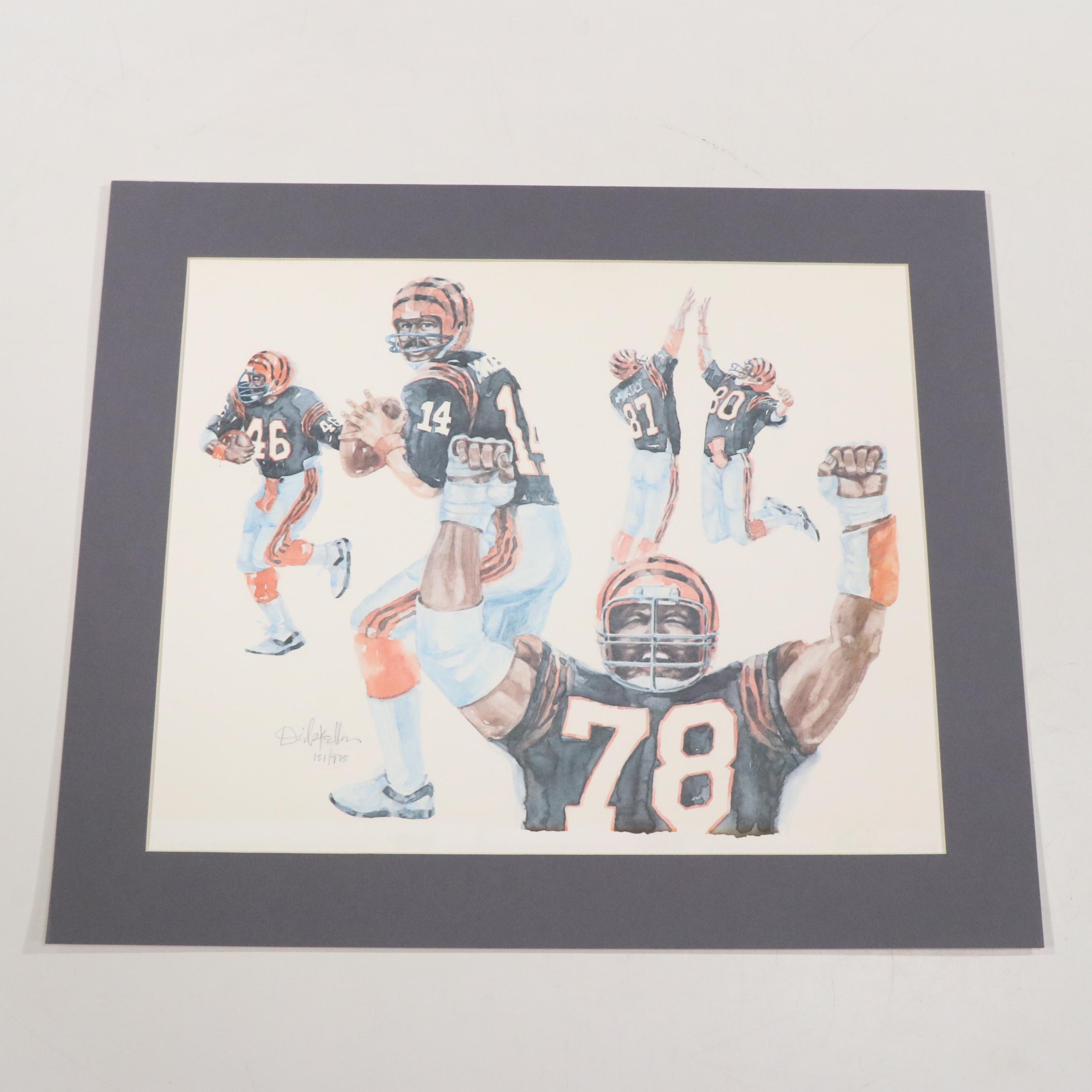 Anthony Muñoz and Ken Anderson Signed Cincinnati Bengals Prints with More