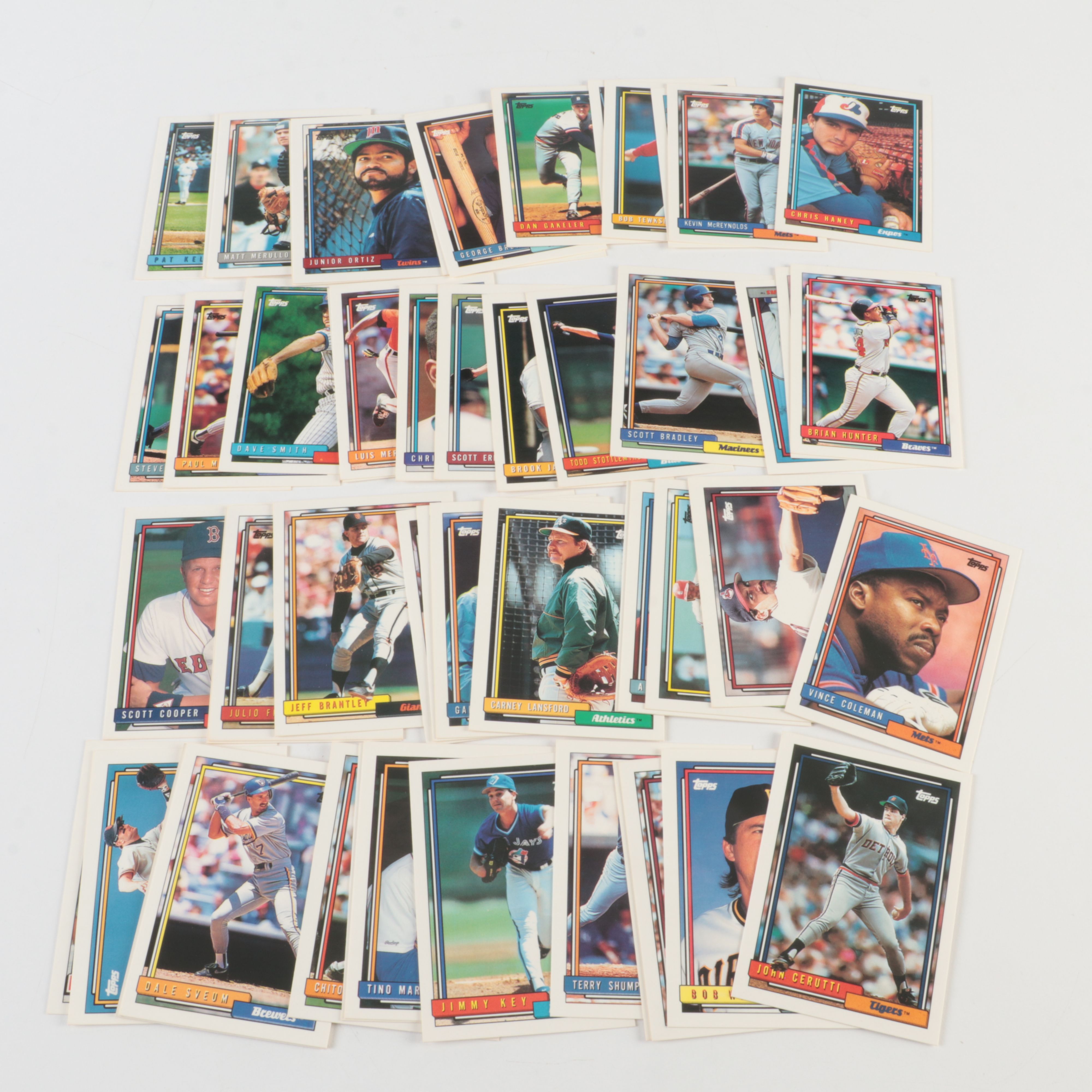 Four Boxes of Topps Baseball Cards, 1990 to 1992