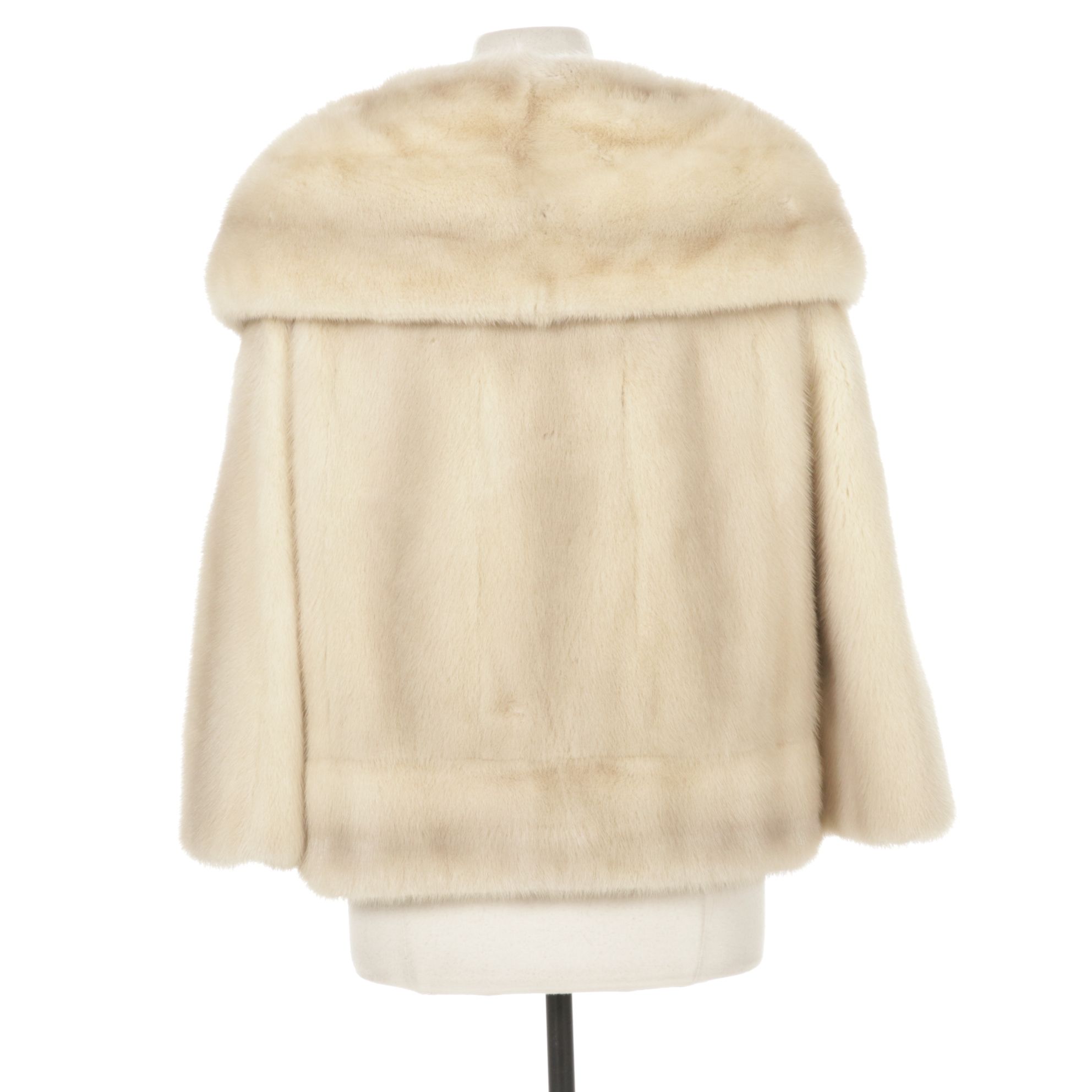 Azurine Mink Fur Jacket with Embellished Buttons, Mid-20th C.