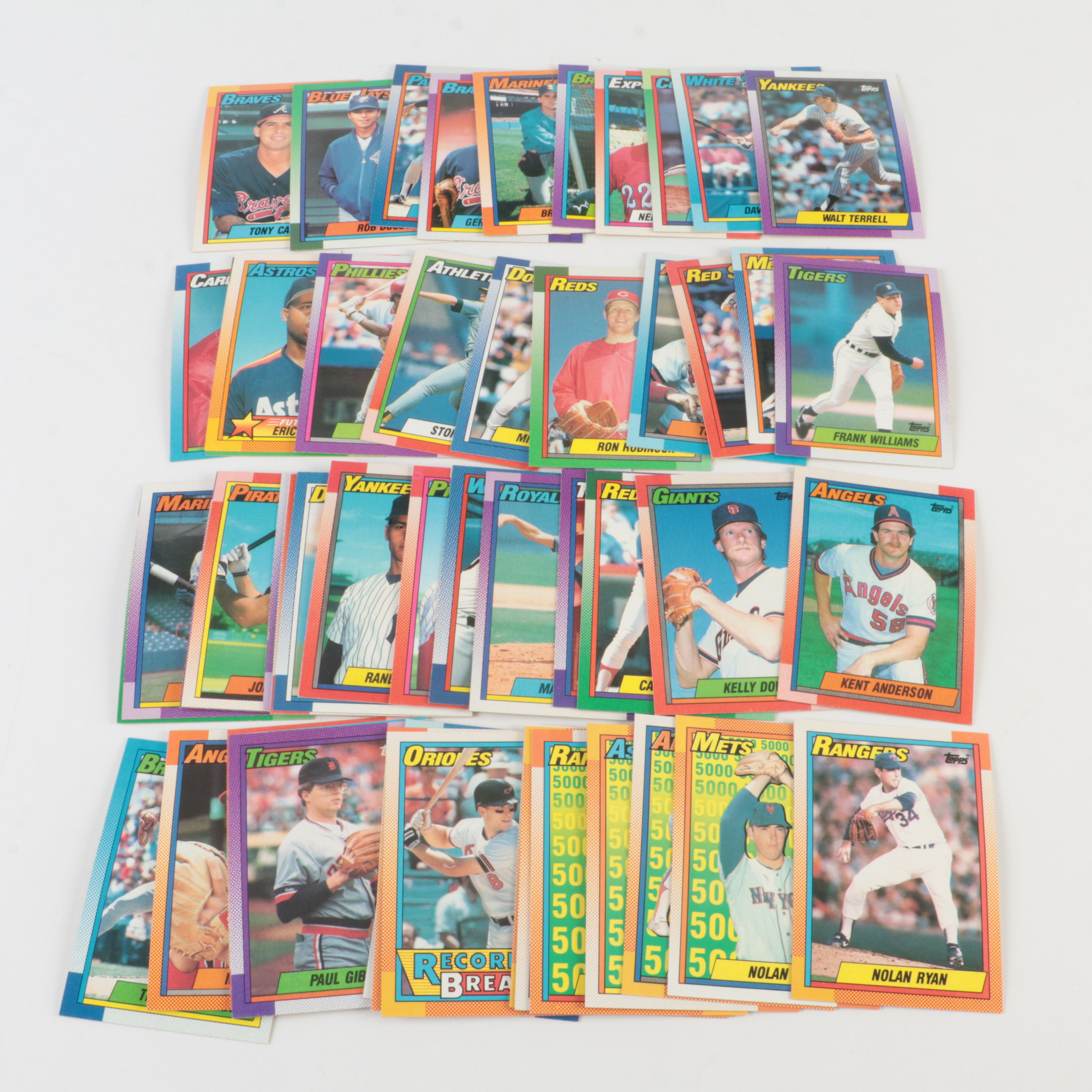 Four Boxes of Topps Baseball Cards, 1990 to 1992