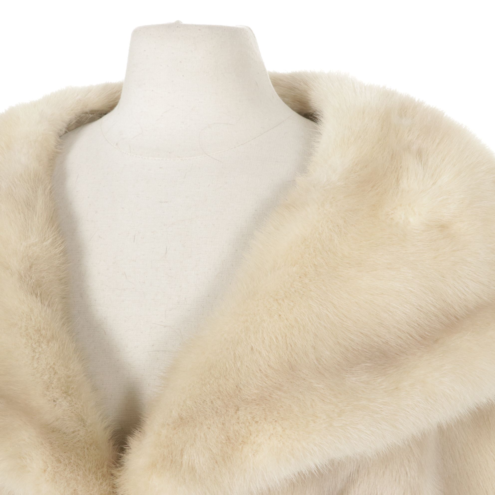 Azurine Mink Fur Jacket with Embellished Buttons, Mid-20th C.