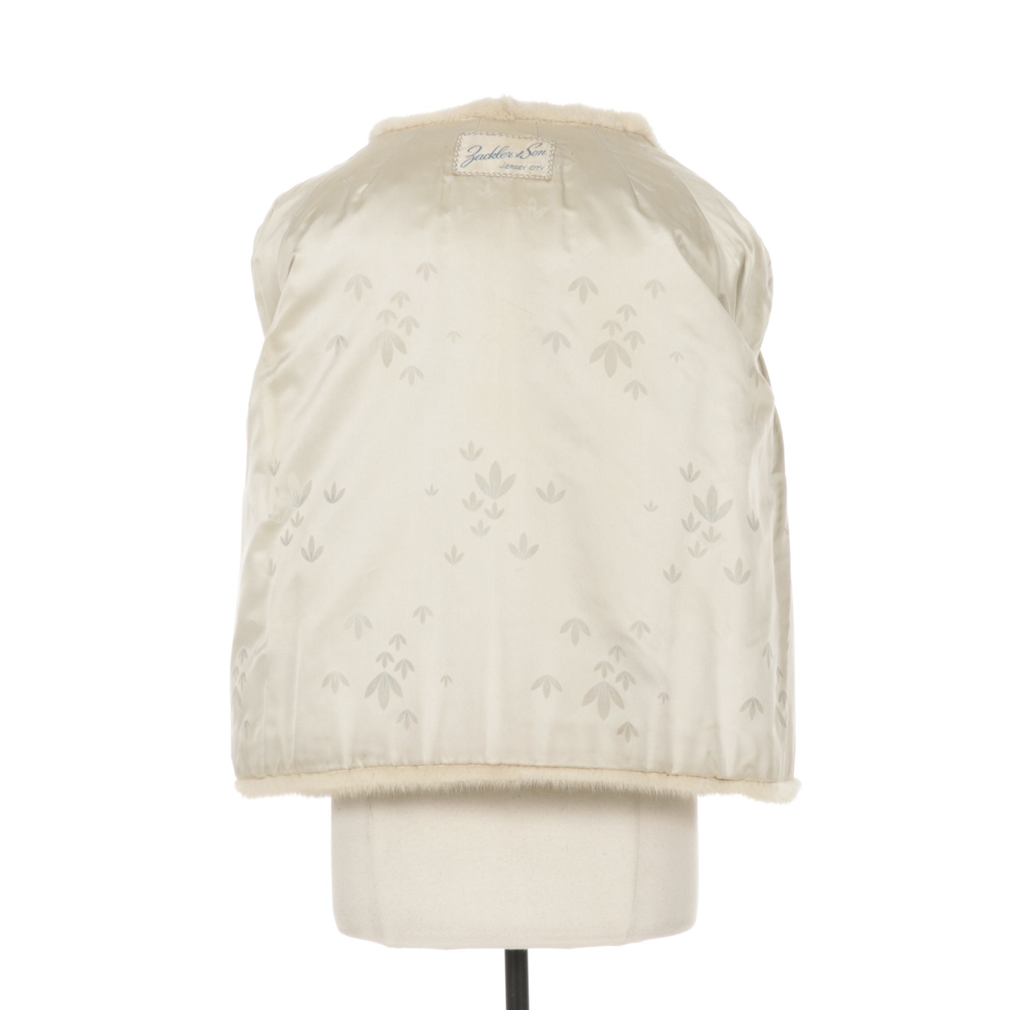 Azurine Mink Fur Jacket with Embellished Buttons, Mid-20th C.