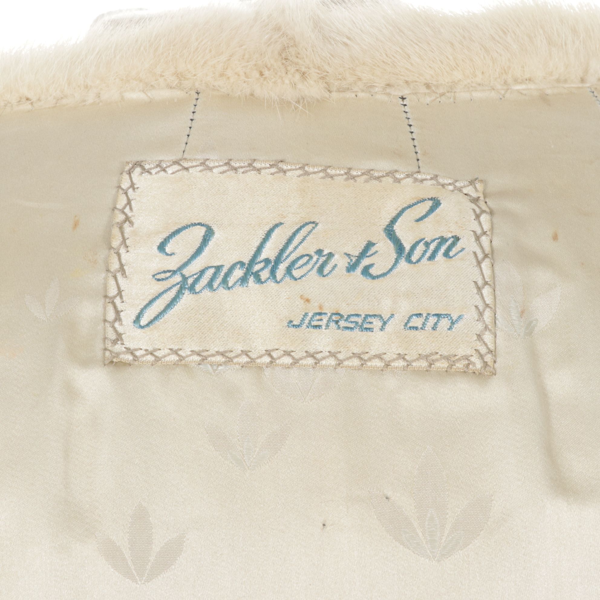 Azurine Mink Fur Jacket with Embellished Buttons, Mid-20th C.