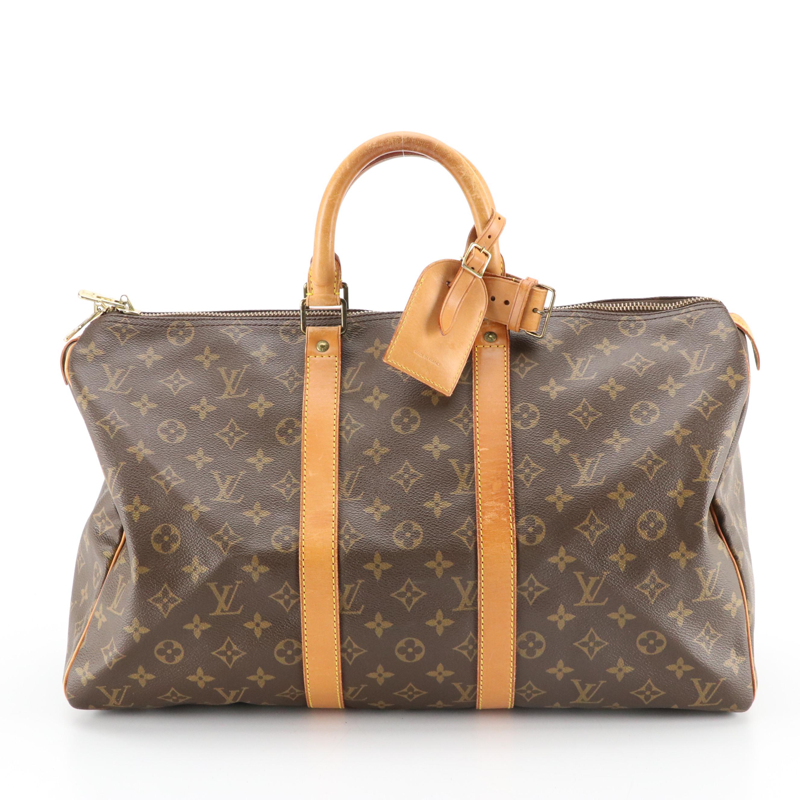 Louis Vuitton Keepall 45 in Monogram Canvas and Vachetta Leather