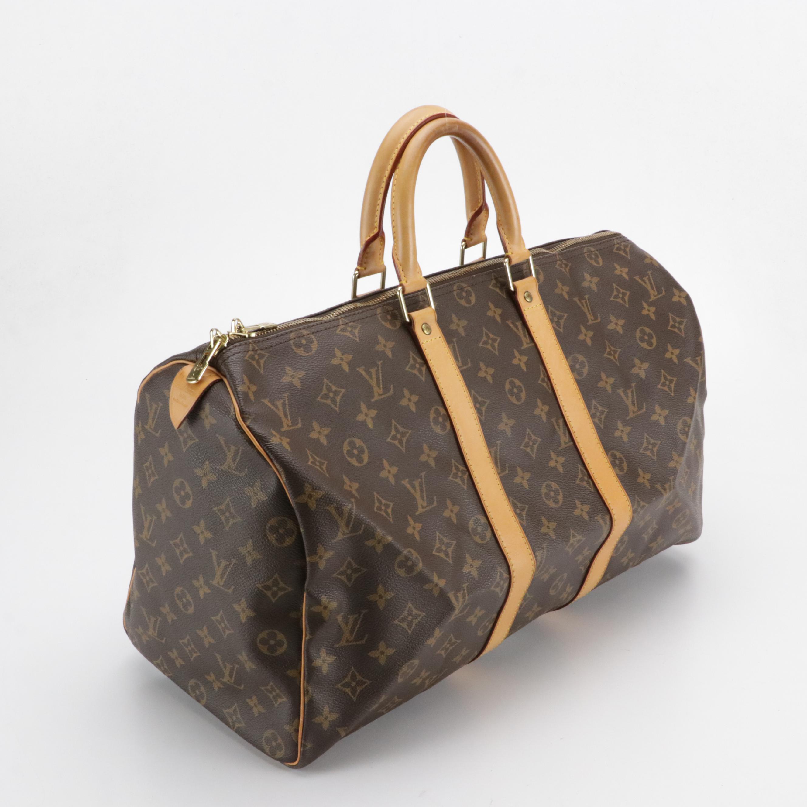 Louis Vuitton Keepall 45 in Monogram Canvas and Vachetta Leather