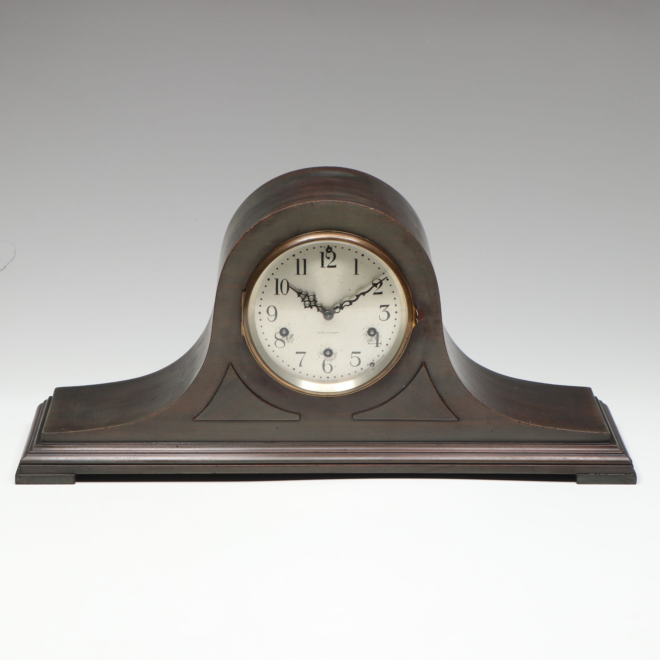 Seth Thomas Tambour Wood Mantel Clock