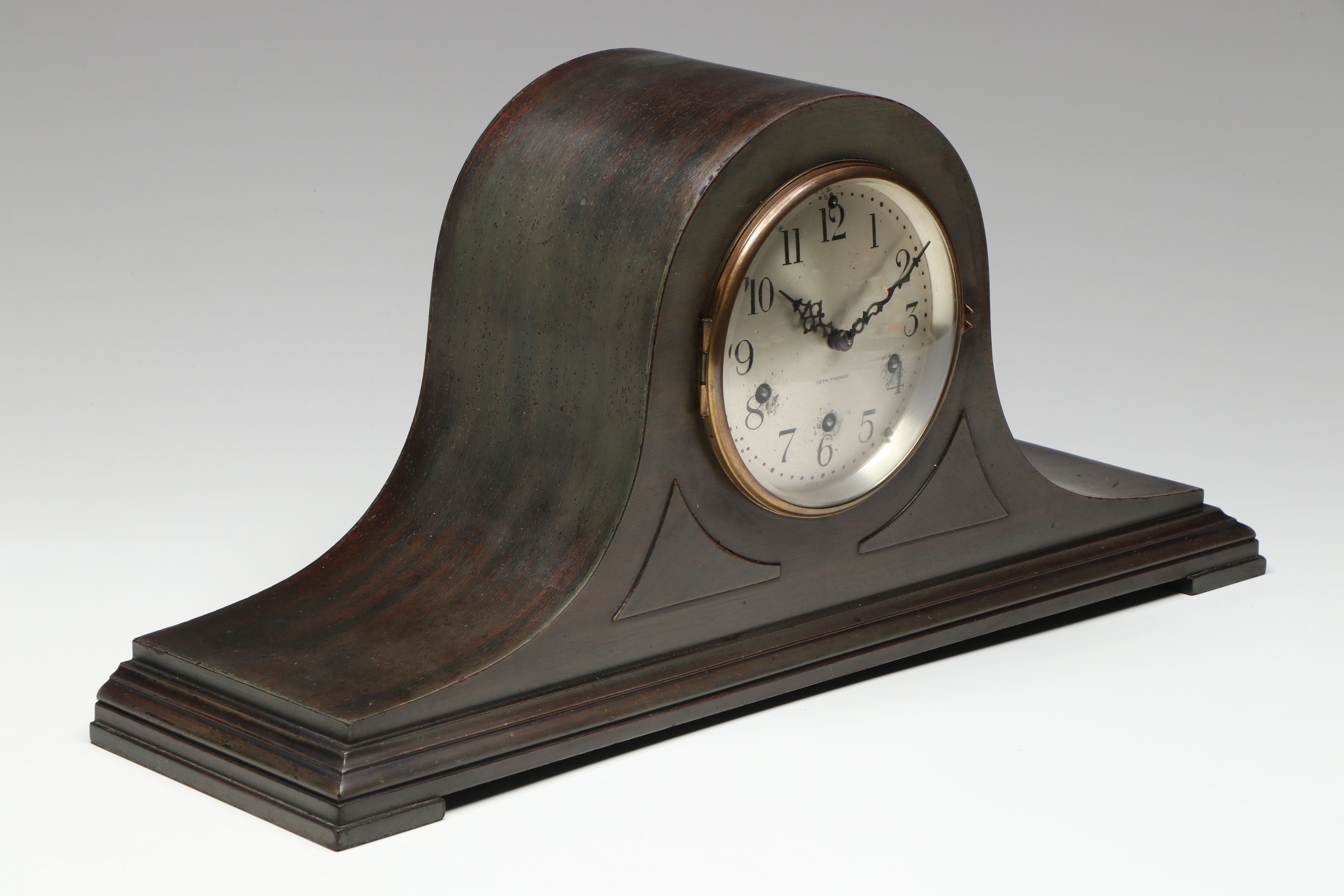 Seth Thomas Tambour Wood Mantel Clock