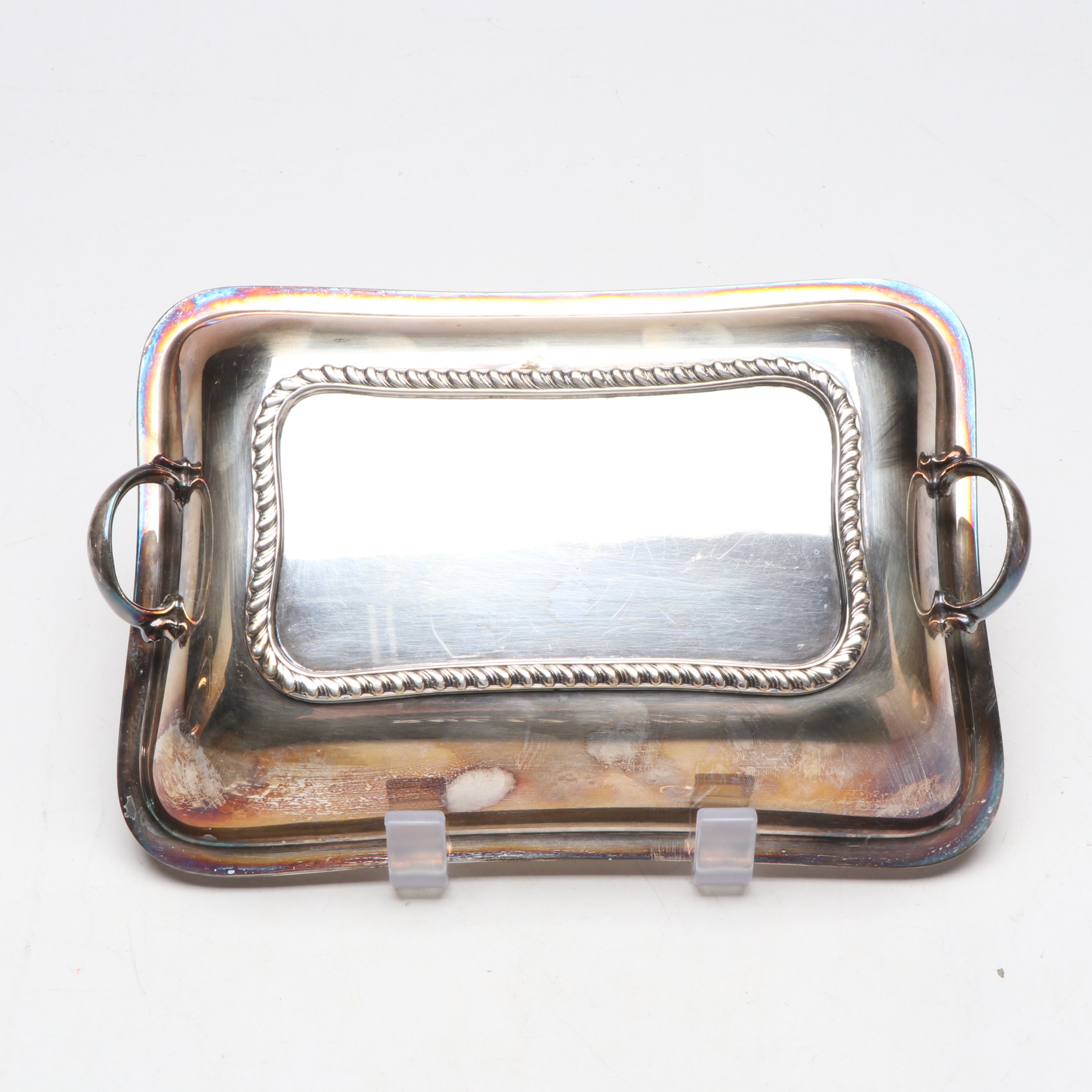 Georgian Style Warming Plates with Other Silver Plate Tableware and Decor