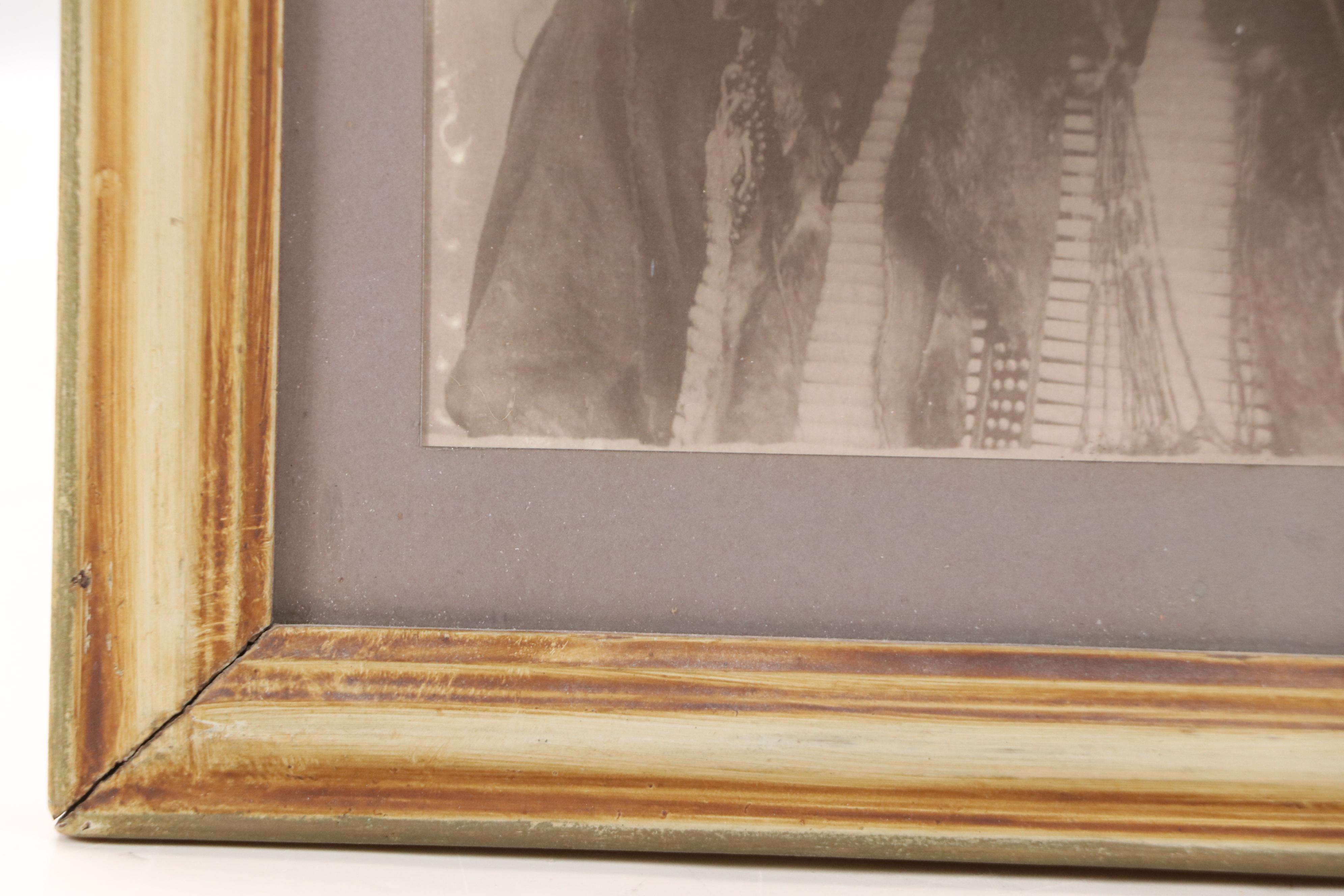 Albumen Photograph of Indigenous American Man in Regalia, Mid/ Late 19th Century
