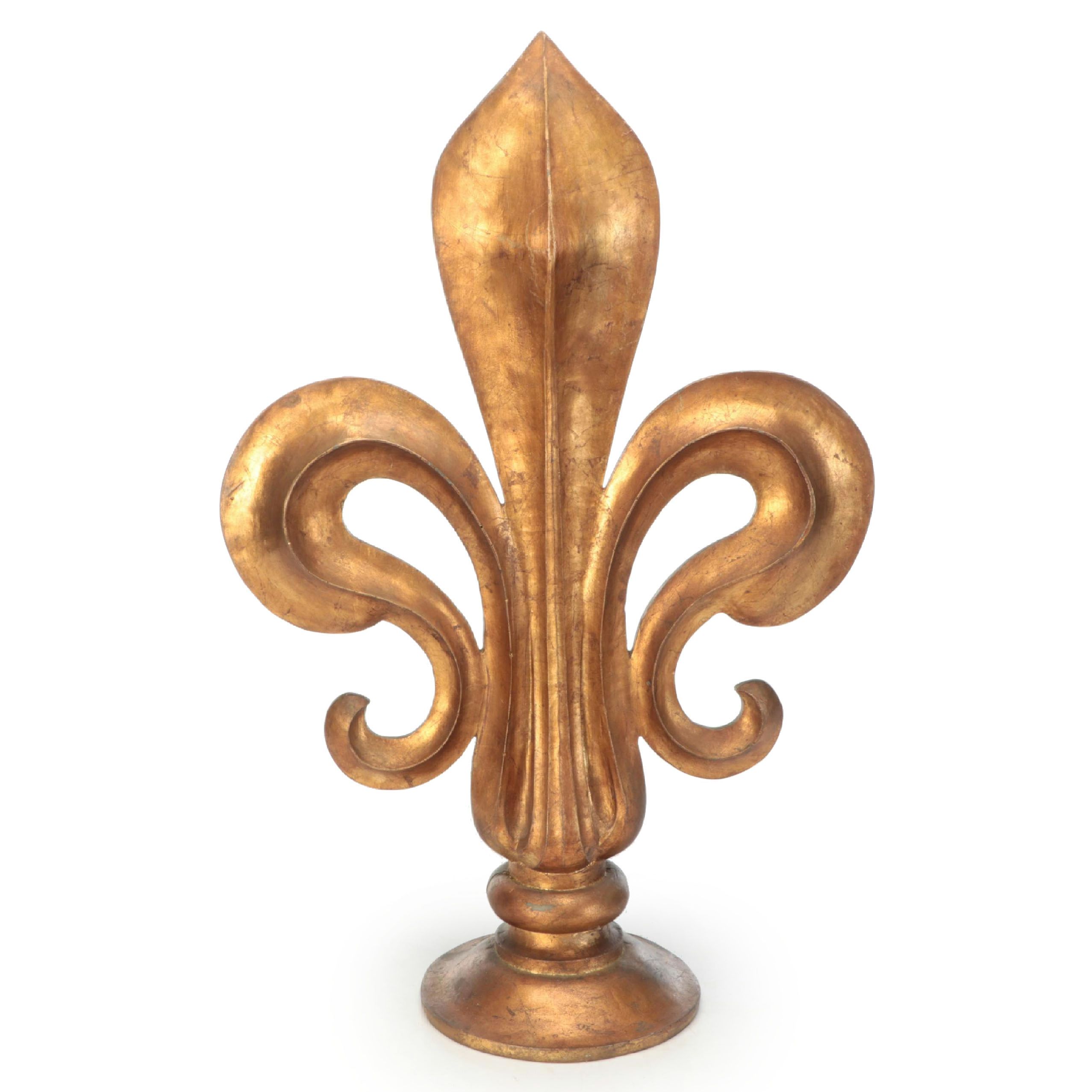 Gold Finish Resin "Fleur de Lis" Figure