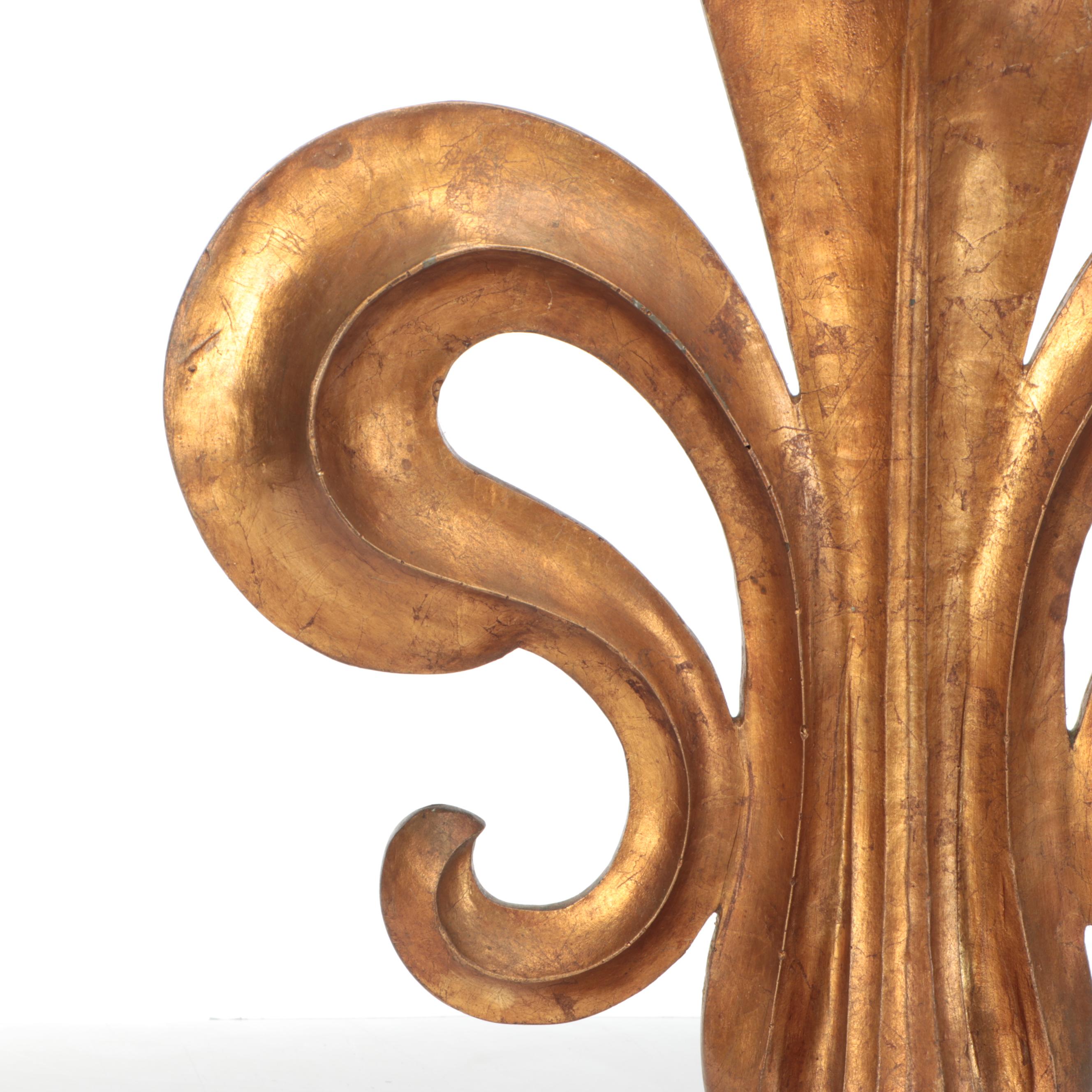 Gold Finish Resin "Fleur de Lis" Figure