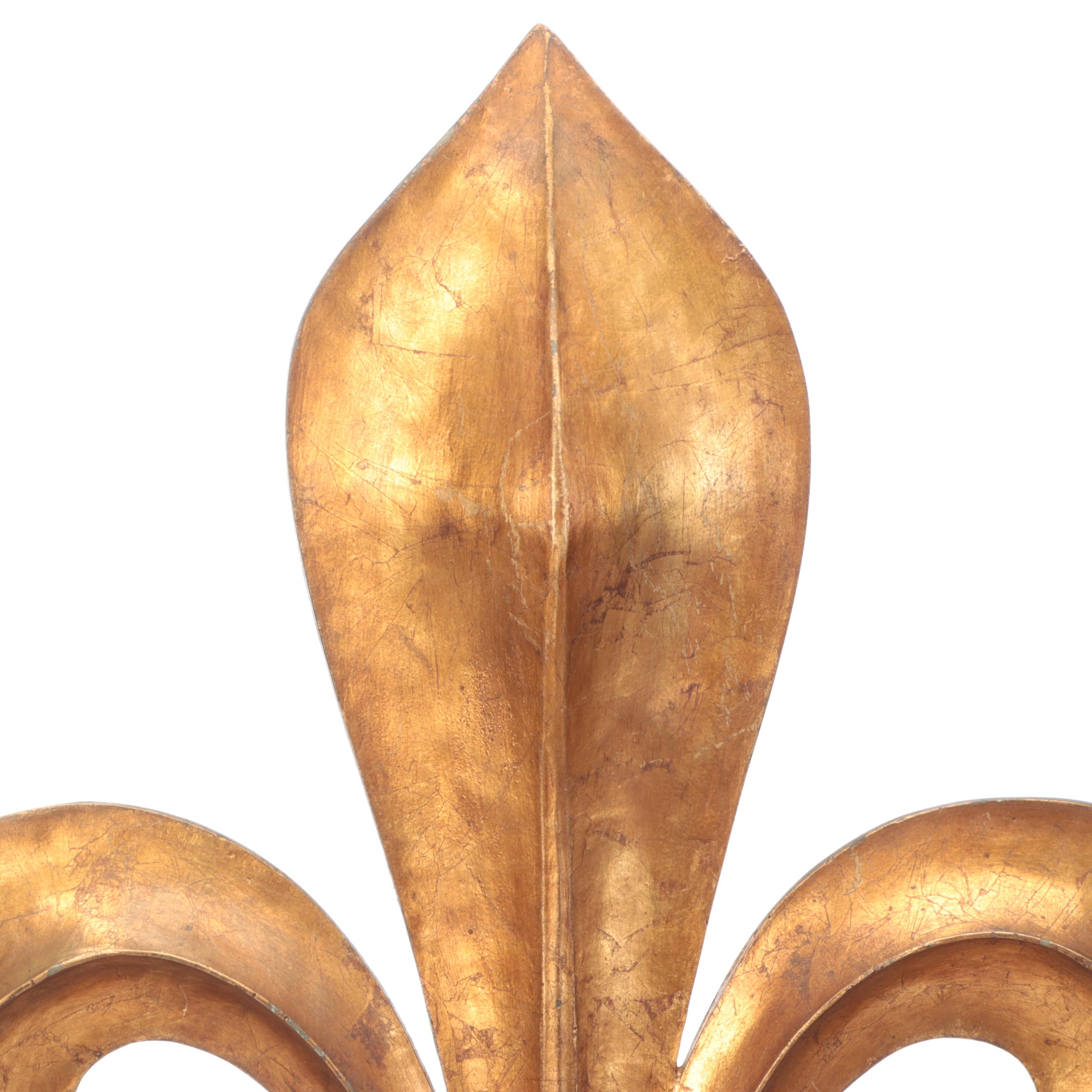 Gold Finish Resin "Fleur de Lis" Figure