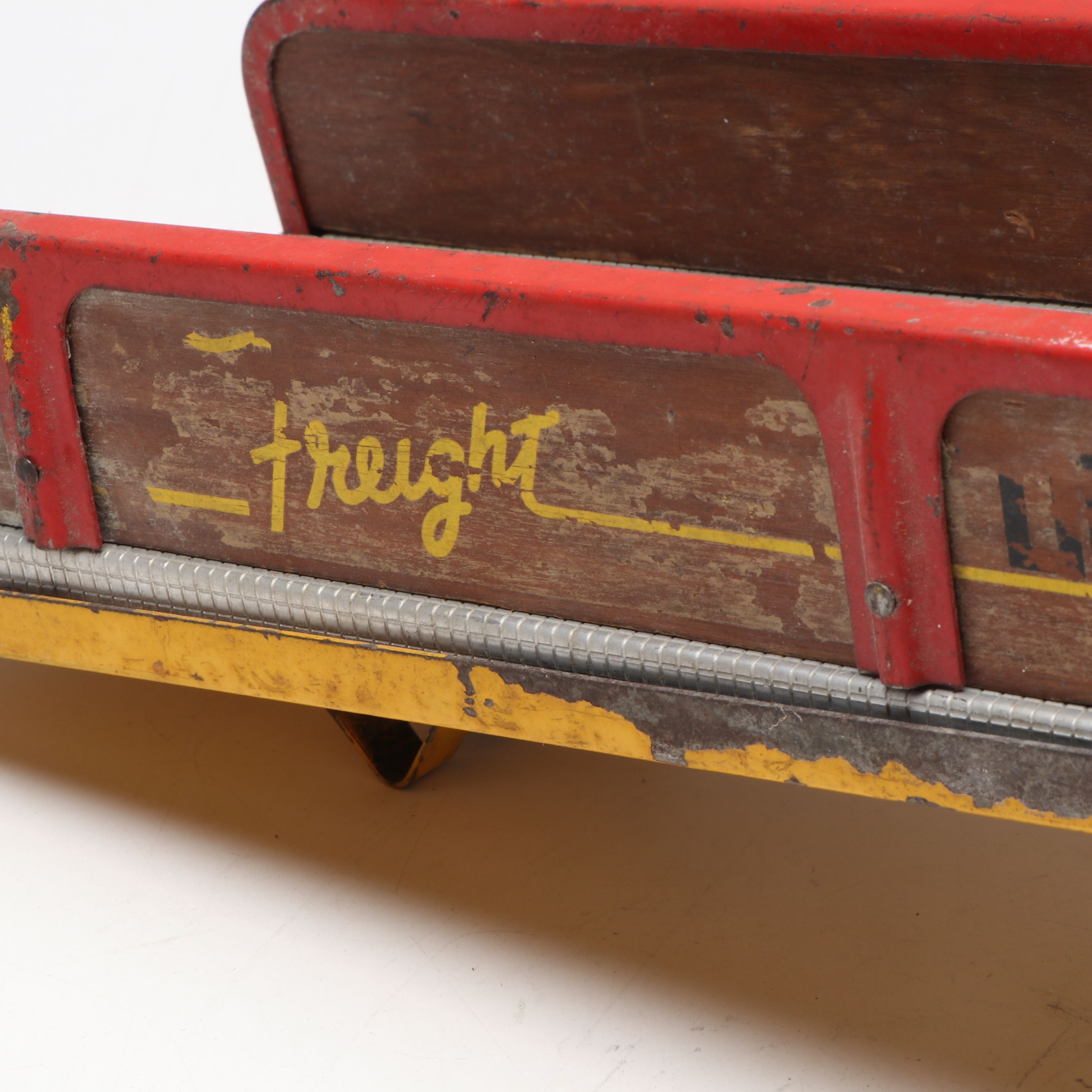 Pressed Steel Toy Truck with Trailers, Mid-20th Century